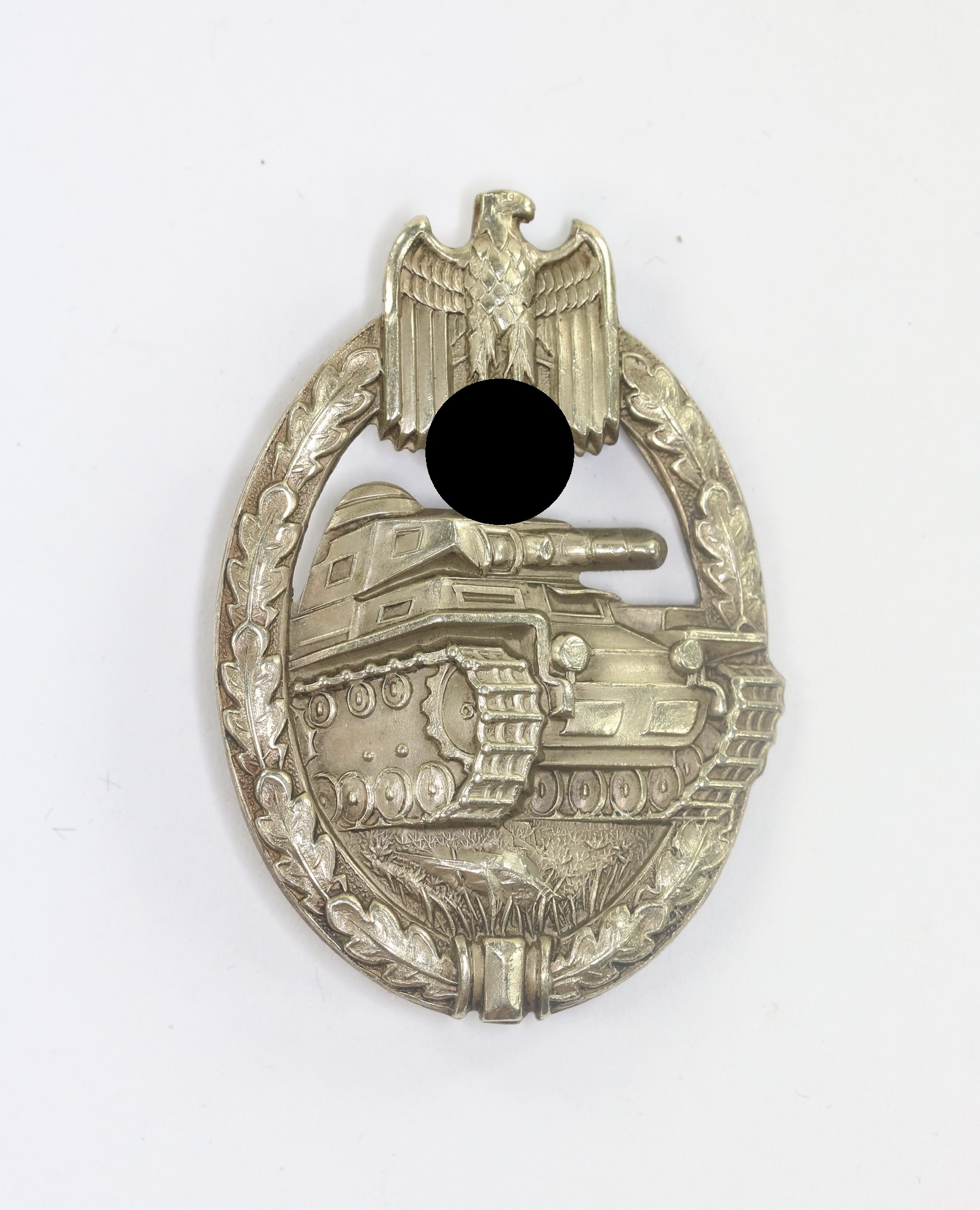 Silver Panzer Assault Badge. Type C.E. Juncker, Nickel Silver. – Bild 1