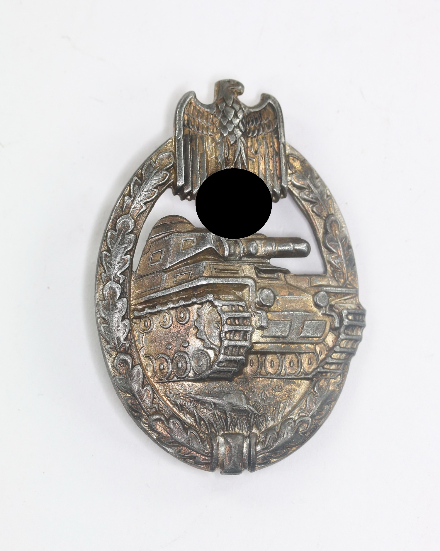 panzerkampfabzeichen_in_silber_c Panzerkampfabzeichen in Silber, C.E. Juncker, Porsche Variante, Zink (!) – Bild 1