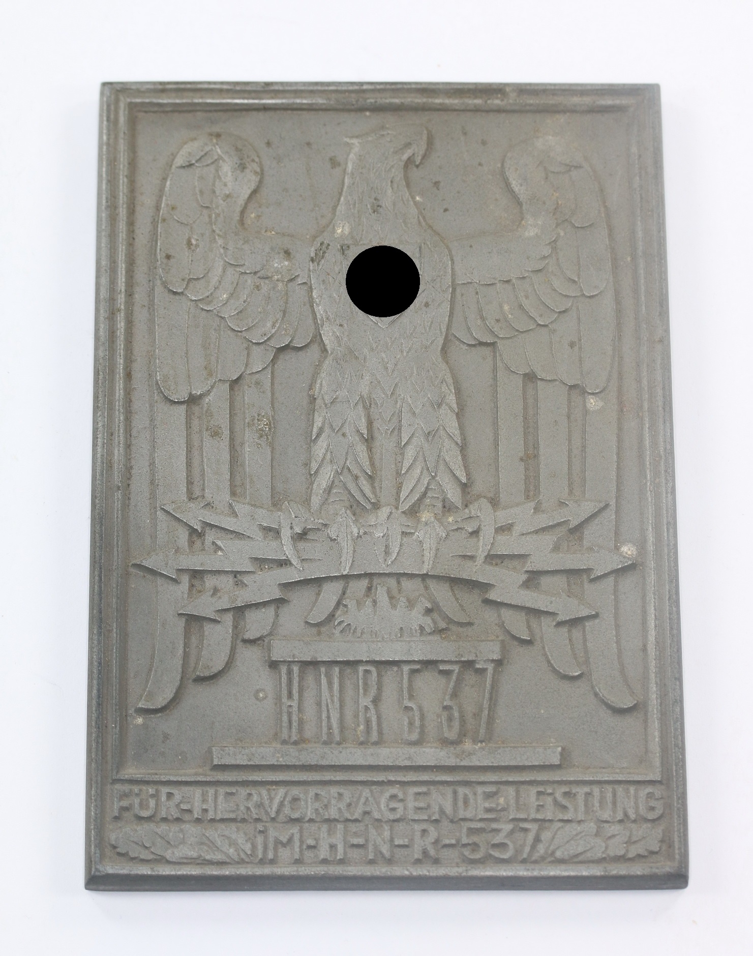 plakette__f_r_hervorragende_leistungen_im_hnr_537_heeres_nachrichten_regiment_537_1__1 Plakette - Für hervorragende Leistungen im HNR 537 (Heeres Nachrichten Regiment 537) – Bild 1