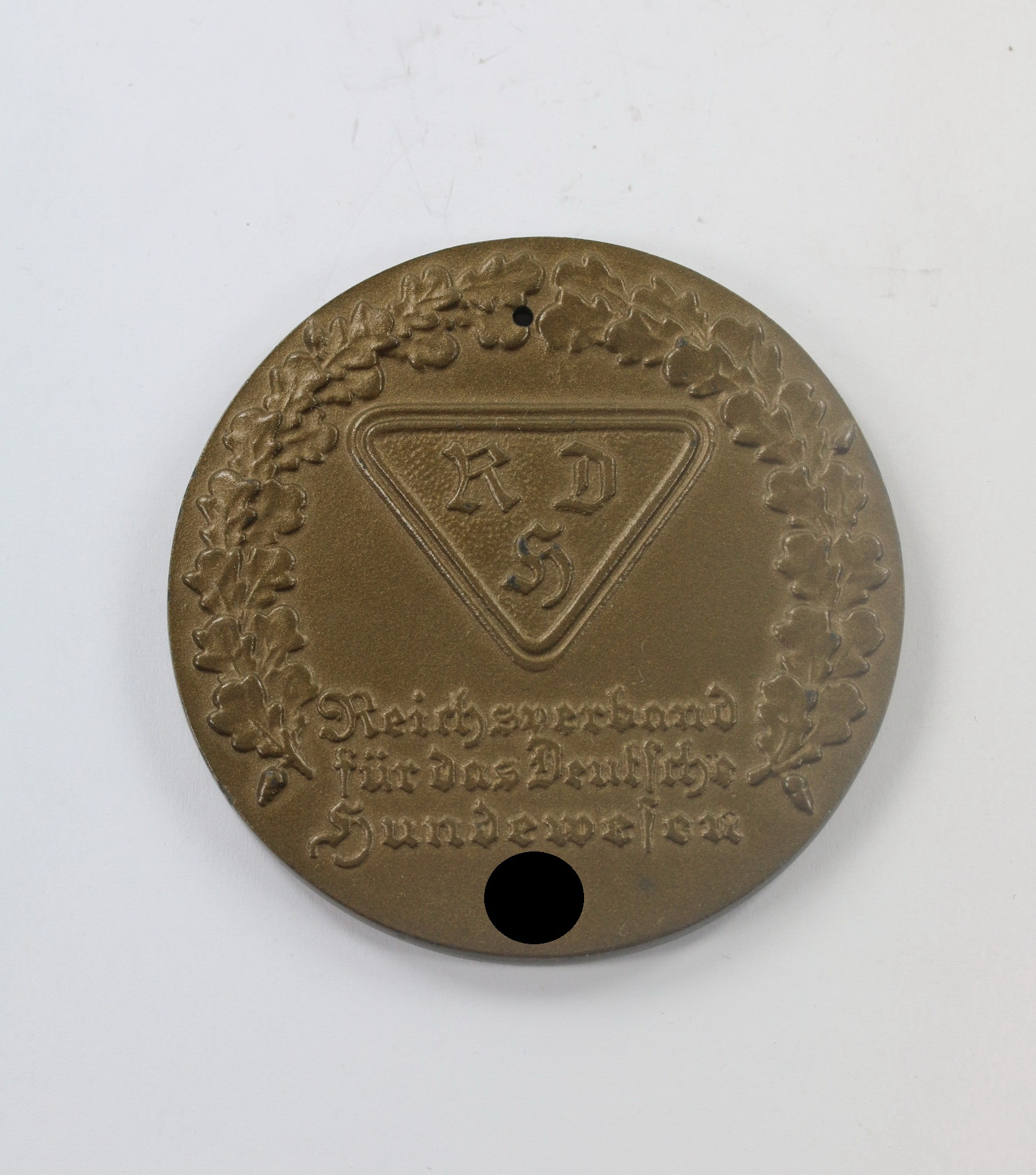 plakette_reichsverband_f_r_das_deutsche_hundewesen__f_r_hervorragende_leistungen_1__1_4nd Plakette, Reichsverband für das Deutsche Hundewesen - Für hervorragende Leistungen – Bild 1