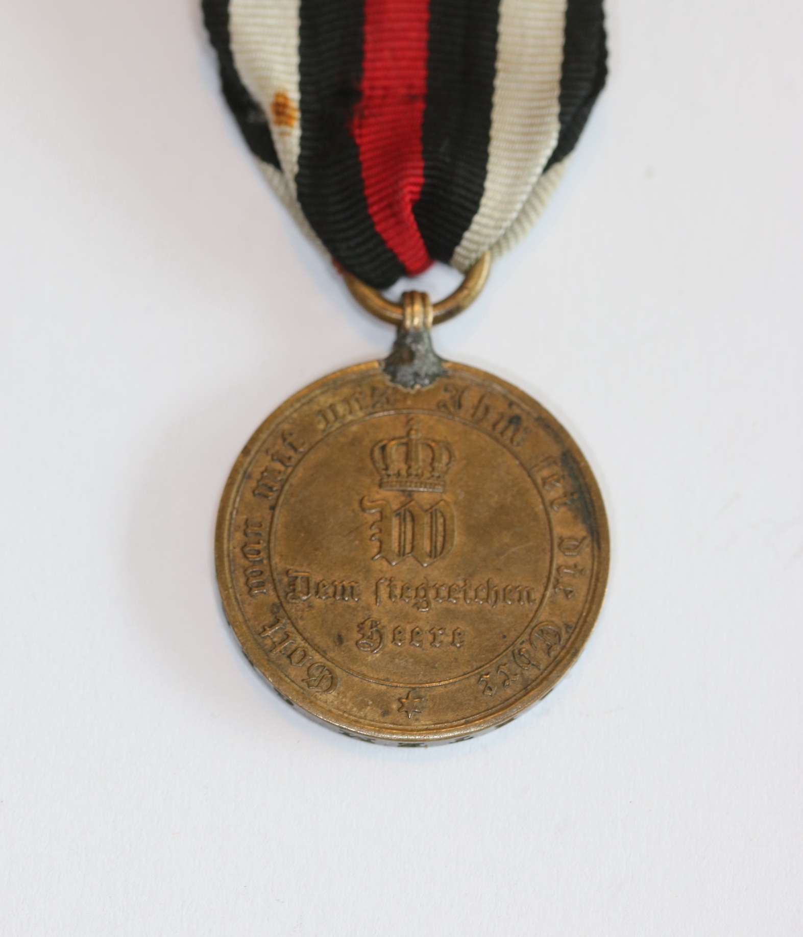 Prussian War Medal 1870 for Combatants with Inscription. – Bild 1