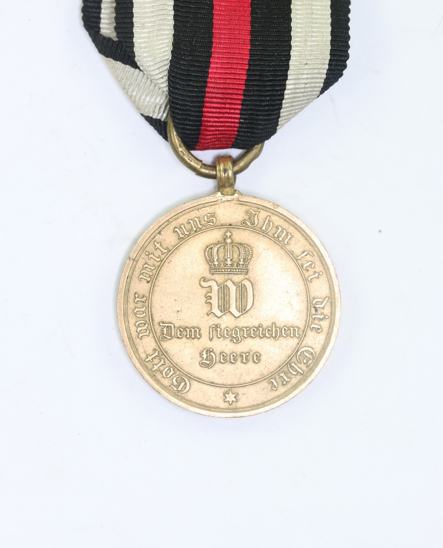 preu_en_kriegsdenkm_nze_f_r_k_mpfer_1870_ranschrift_aus_erobertem_geschuetz_1__5_4nd Prussia, War Medal 1870 for Combatants. AUS EROBERTEM GESCHUETZ – Bild 1