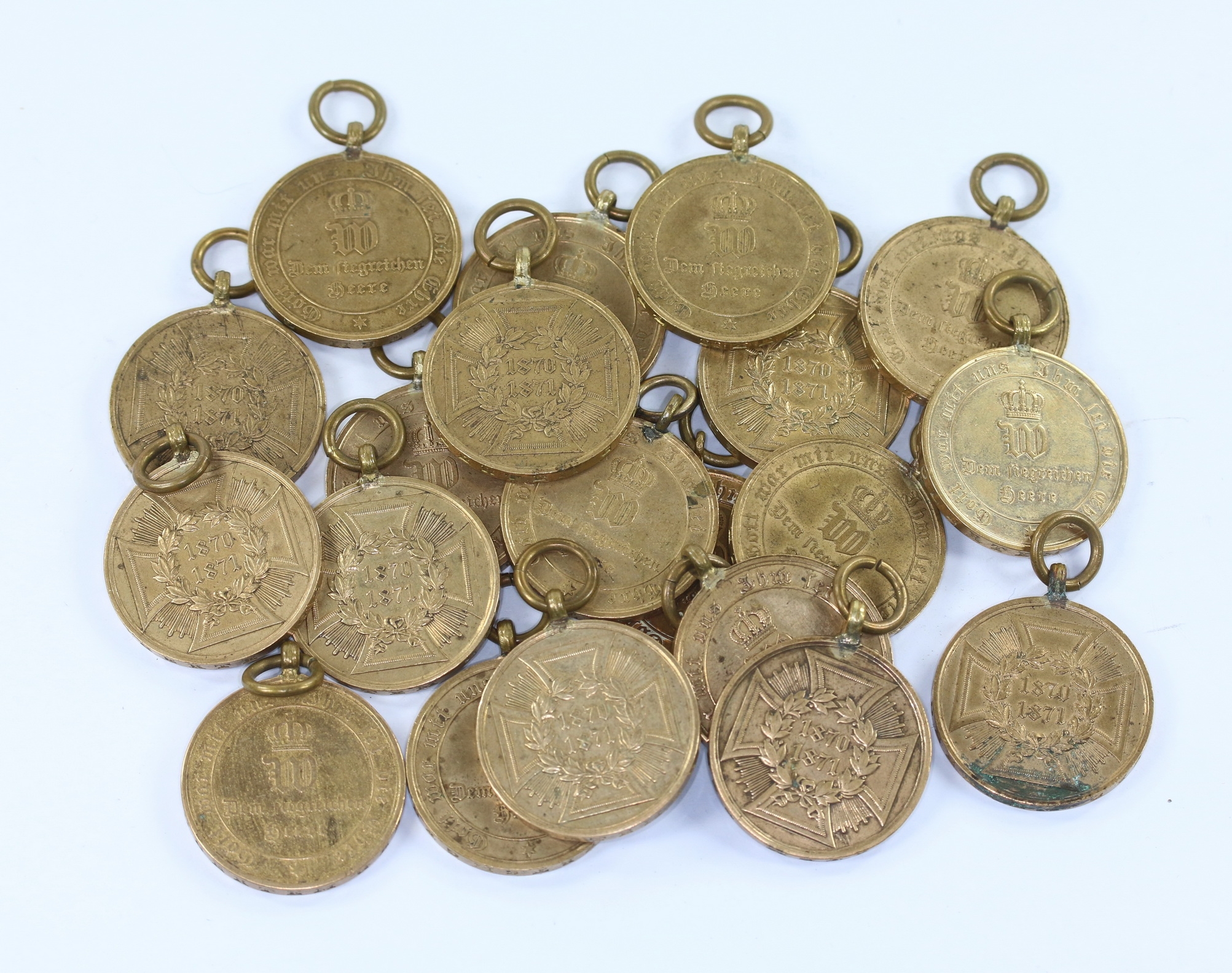 Prussian War Medal for Combatants 1870 with Inscription. Hoard Find (!) – Bild 1