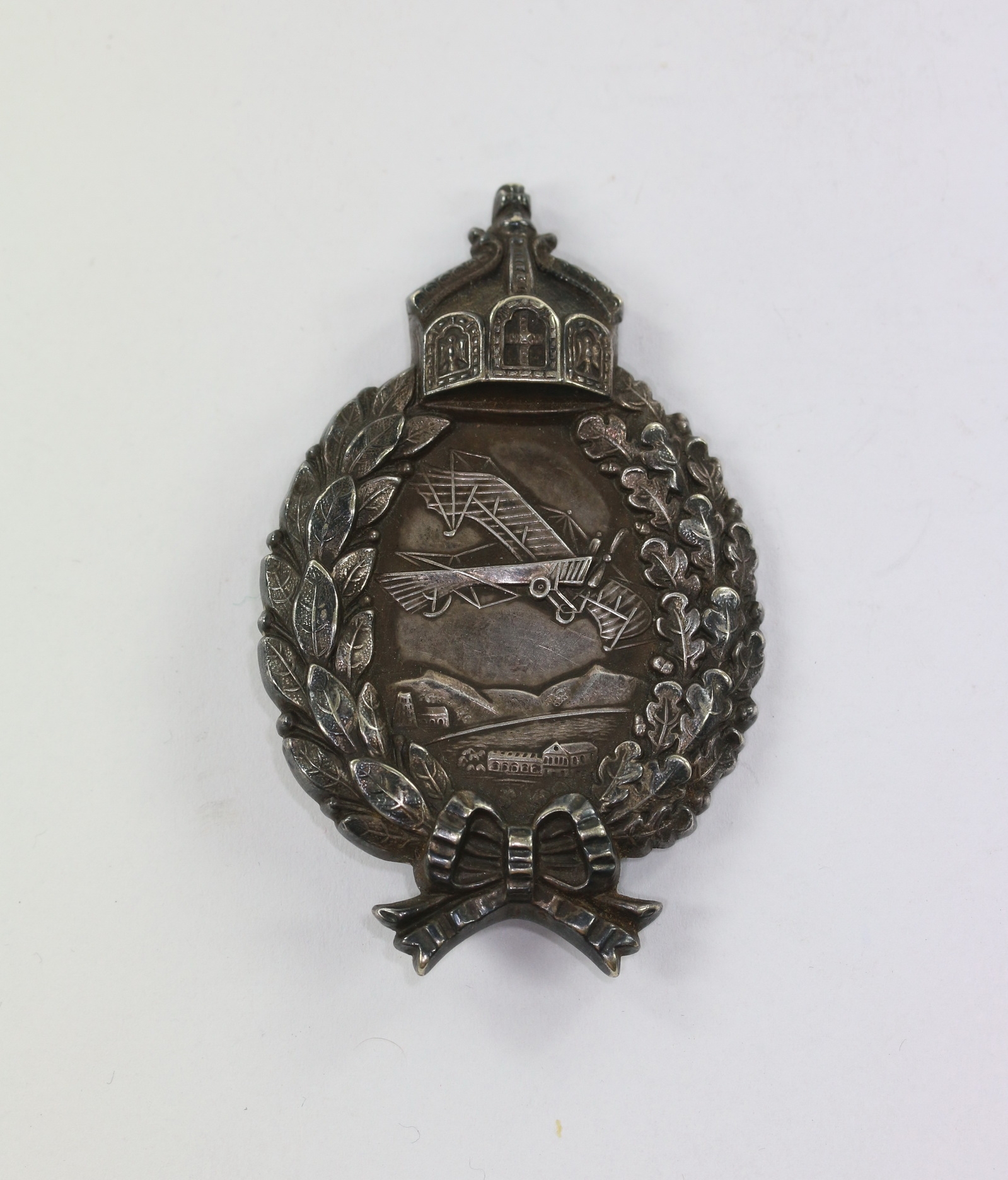 preu_en_milit_r_flugzeugf_hrerabzeichen_quadrat_punze_1_ Prussian Military Pilot Badge. Type "Quadrat Punze". – Bild 1