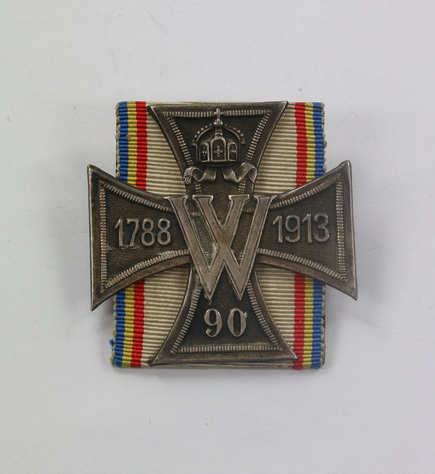 Regiments Anniversary Badge, 125-Years Großherzoglich Mecklenburgischen Füsilier-Regiments Kaiser Wilhelm“ Nr. 90 1788 - 1913 – Bild 1