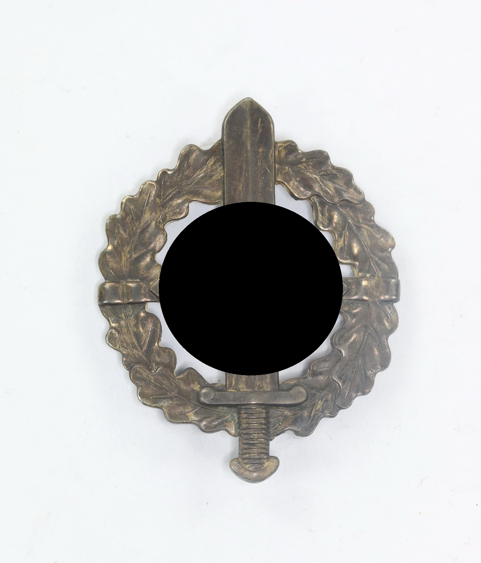 sa_wehrsportabzeichen_in_bronze_hst SA Wehrsportabzeichen in Bronze, Hst. Berg & Nolte A.G. Lüdenscheid, Eigentum d. S.A. Sportabzeichen Hauptstelle – Bild 1