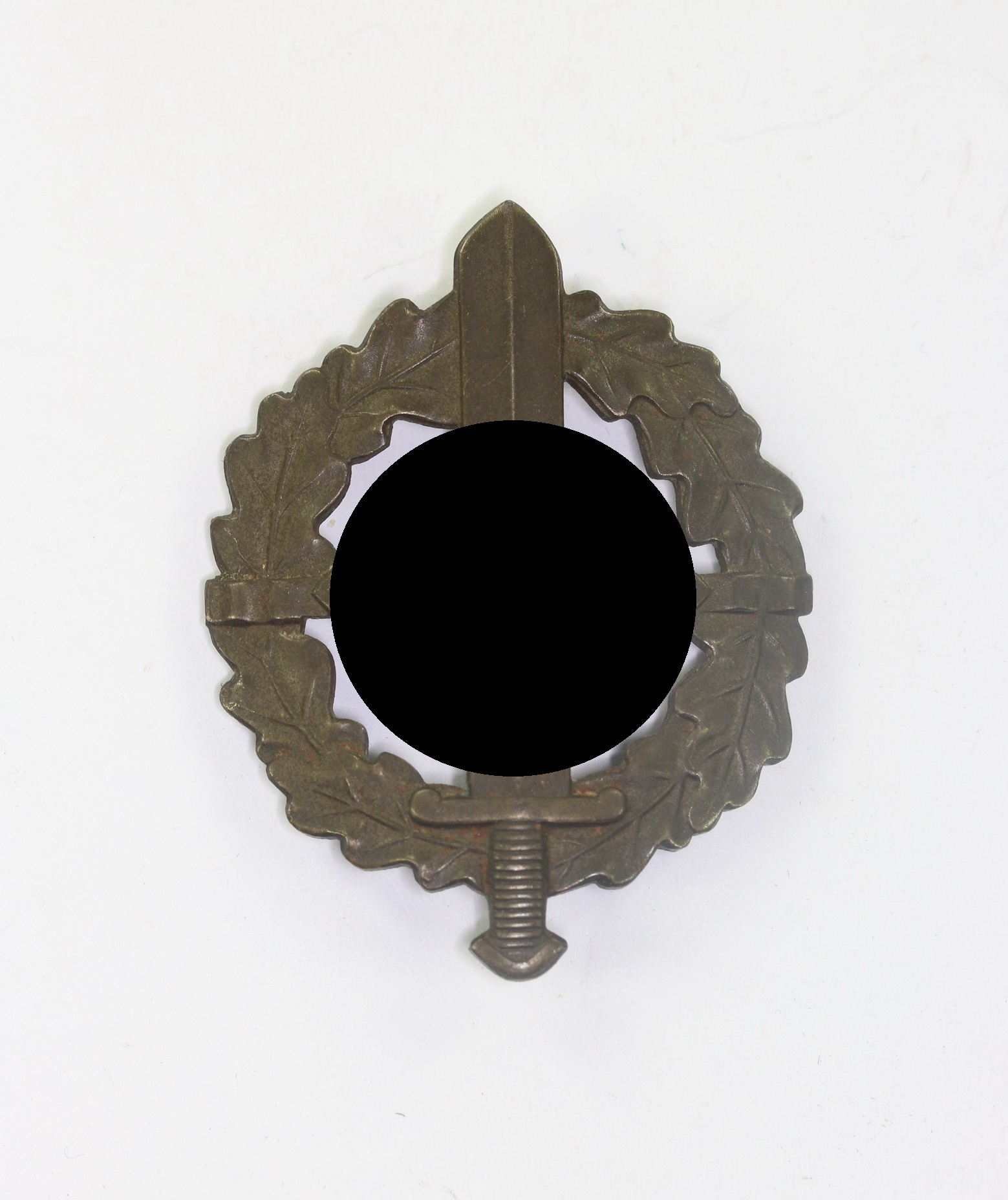 SA Bronze Military Sport Badge. Maker E. Schneider Lüdenscheid, Eigentum d. S.A. Sportabzeichen Hauptstelle – Bild 1