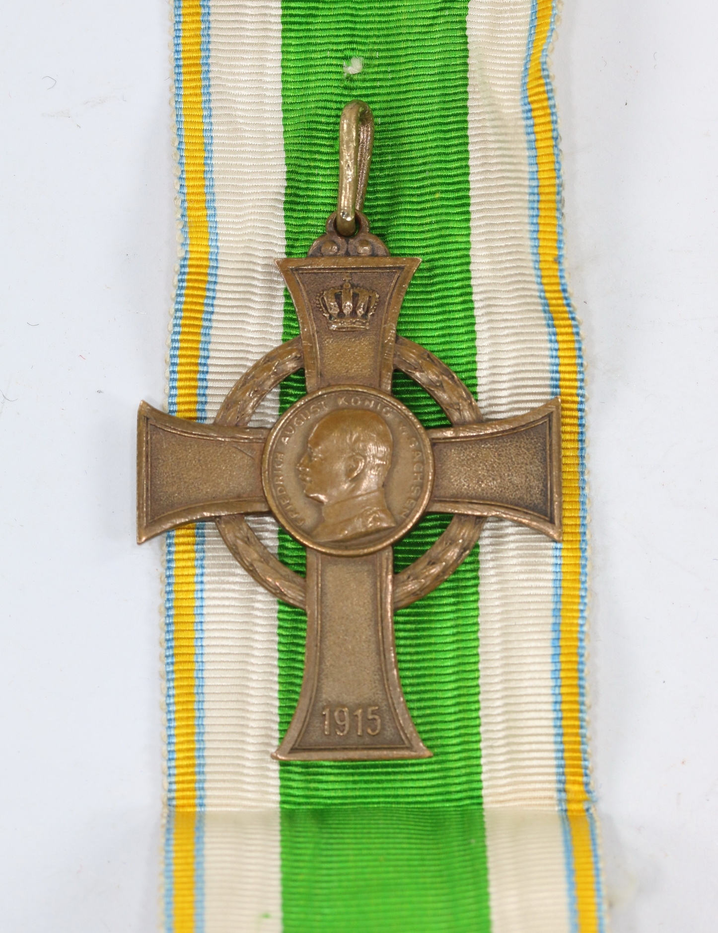 sachsen_kriegsverdienstkreuz_bronze_1915_hersteller_s_scharfenberg_dresden_1_ Saxony, War Merit Cross 1915. Maker S. – Bild 1
