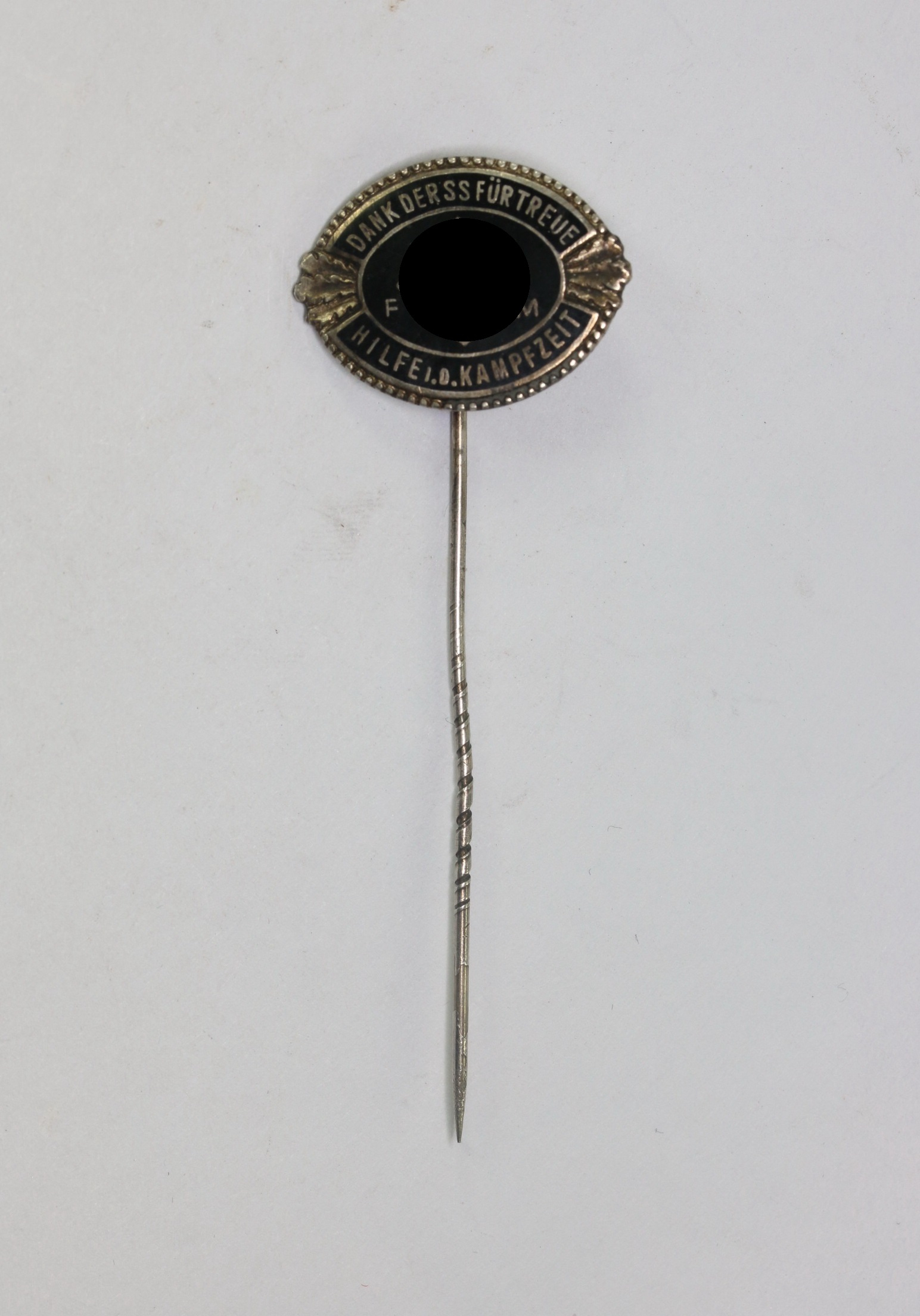 Schutzstaffel (SS), Lapel pin for Sponsoring Members. Silver935 (!), (FM Nadel) - DANK DER SS FÜR TREUE/HILFE I.D. KAMPFZEIT – Bild 1