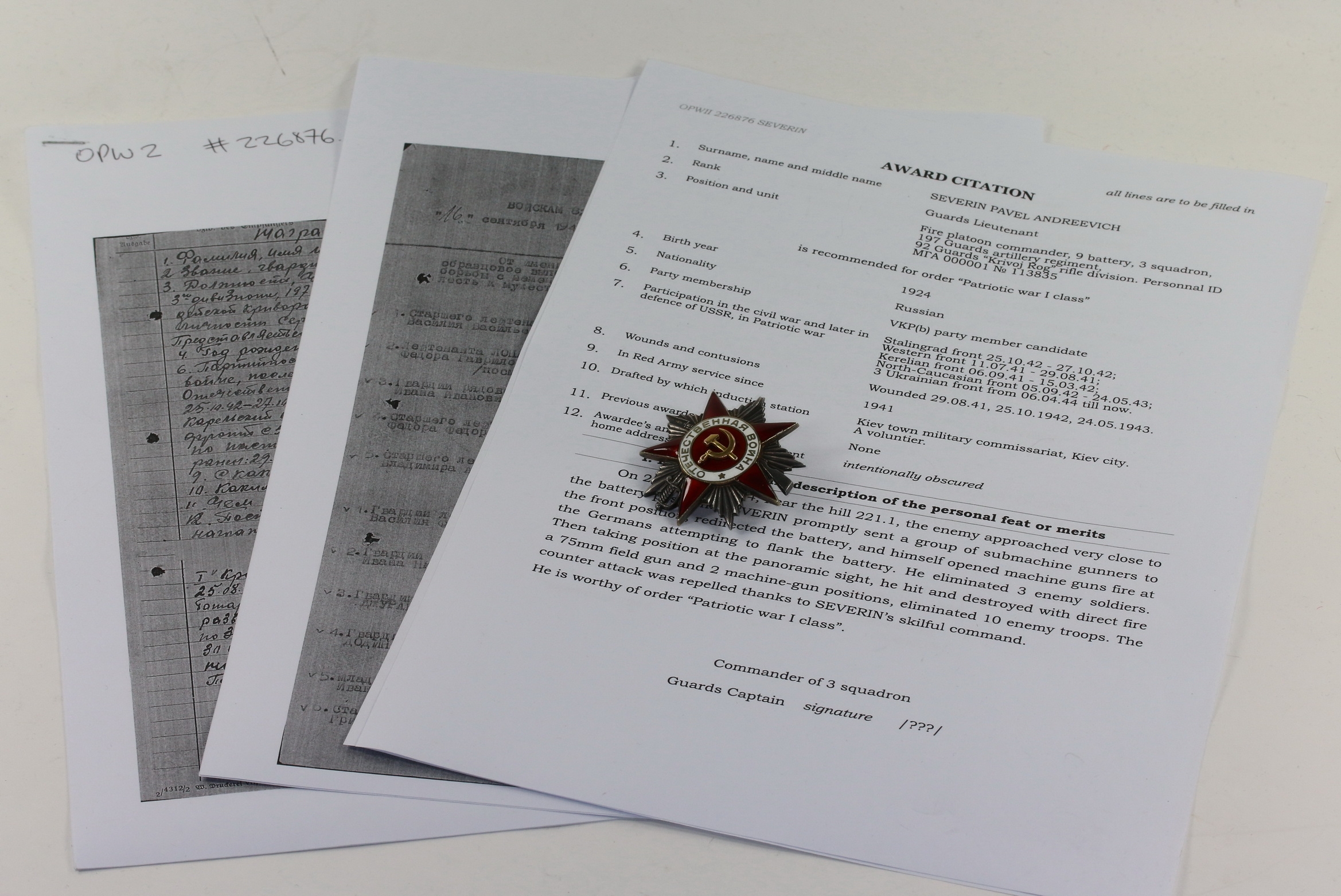 Soviet Union. Order of the Great Patriotic War 2nd Class with Research.. – Bild 1