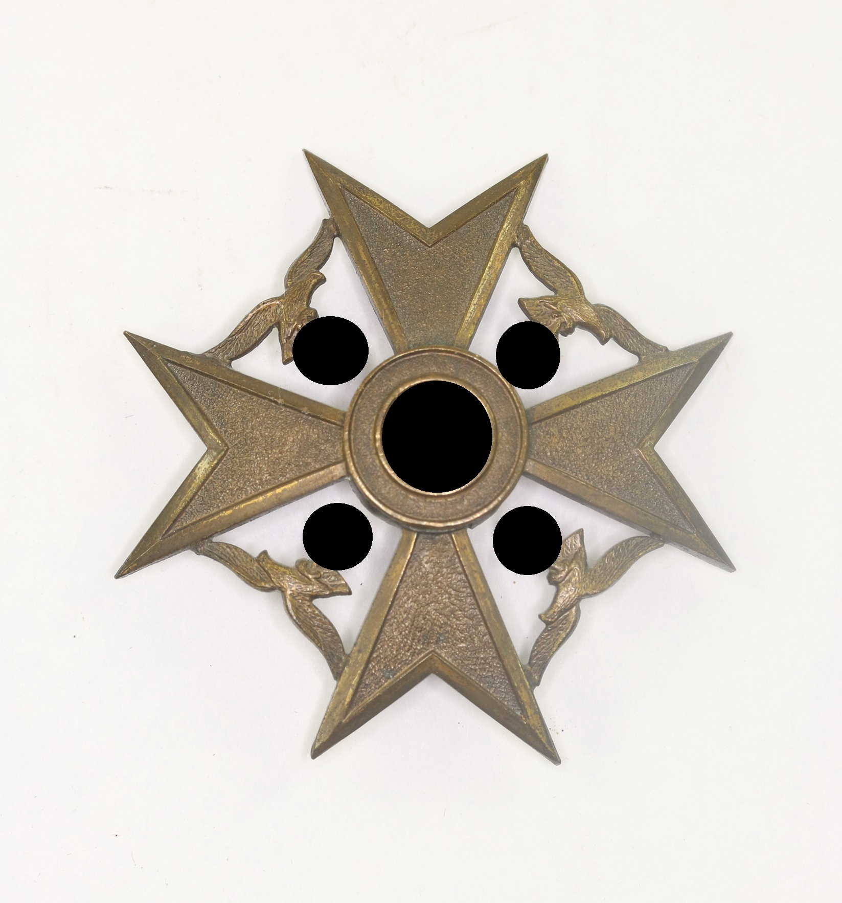 spanienkreuz_in_bronze_ohne_schwerter_hst Spanienkreuz in Bronze (ohne Schwerter, Hst. L/18 (B.H. Mayer, Pforzheim) – Bild 1