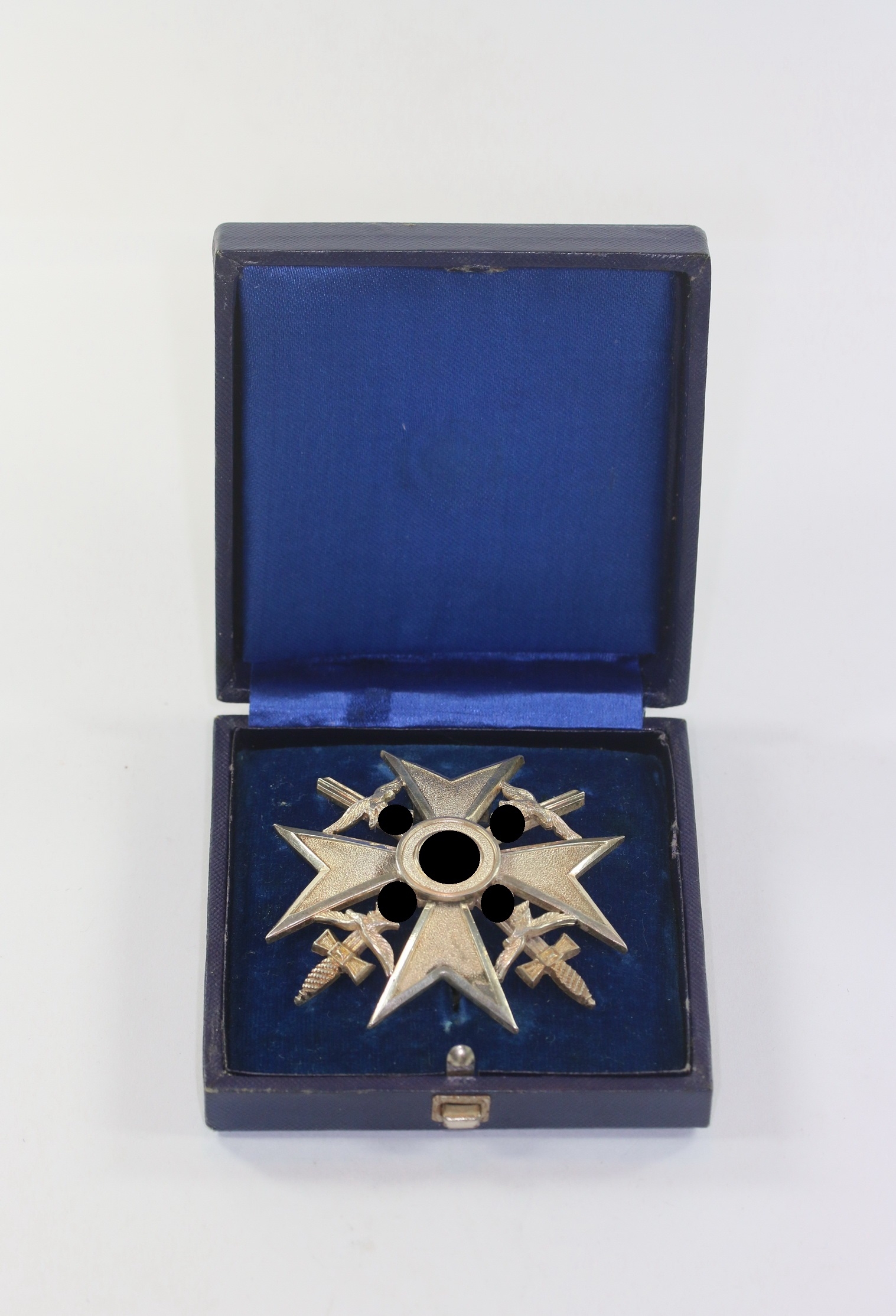 Cased Silver Spanish Cross with Swords. Type Godet 900. – Bild 1