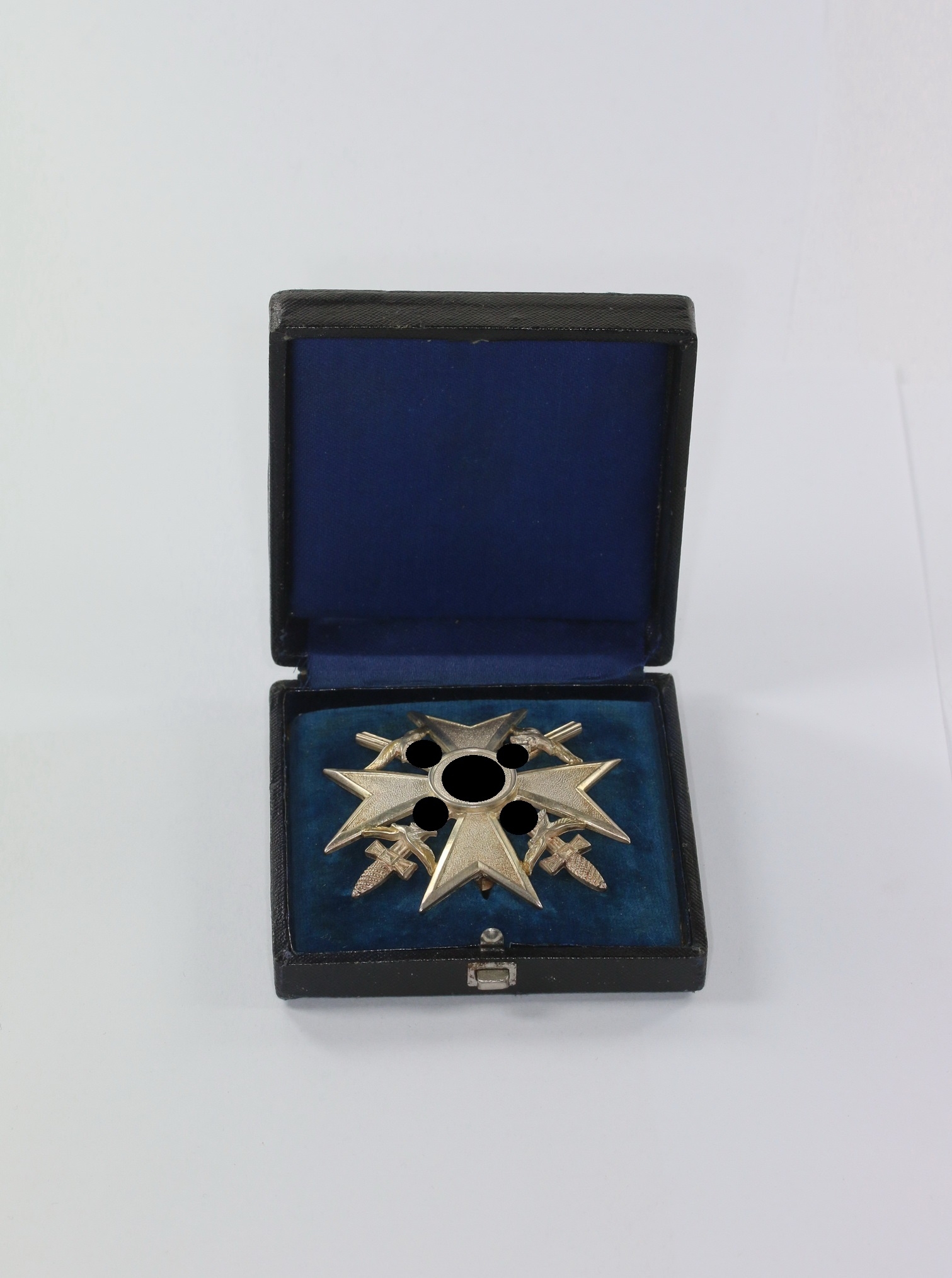 Cased Silver Spanish Cross with Swords. Maker CEJ 900. – Bild 1