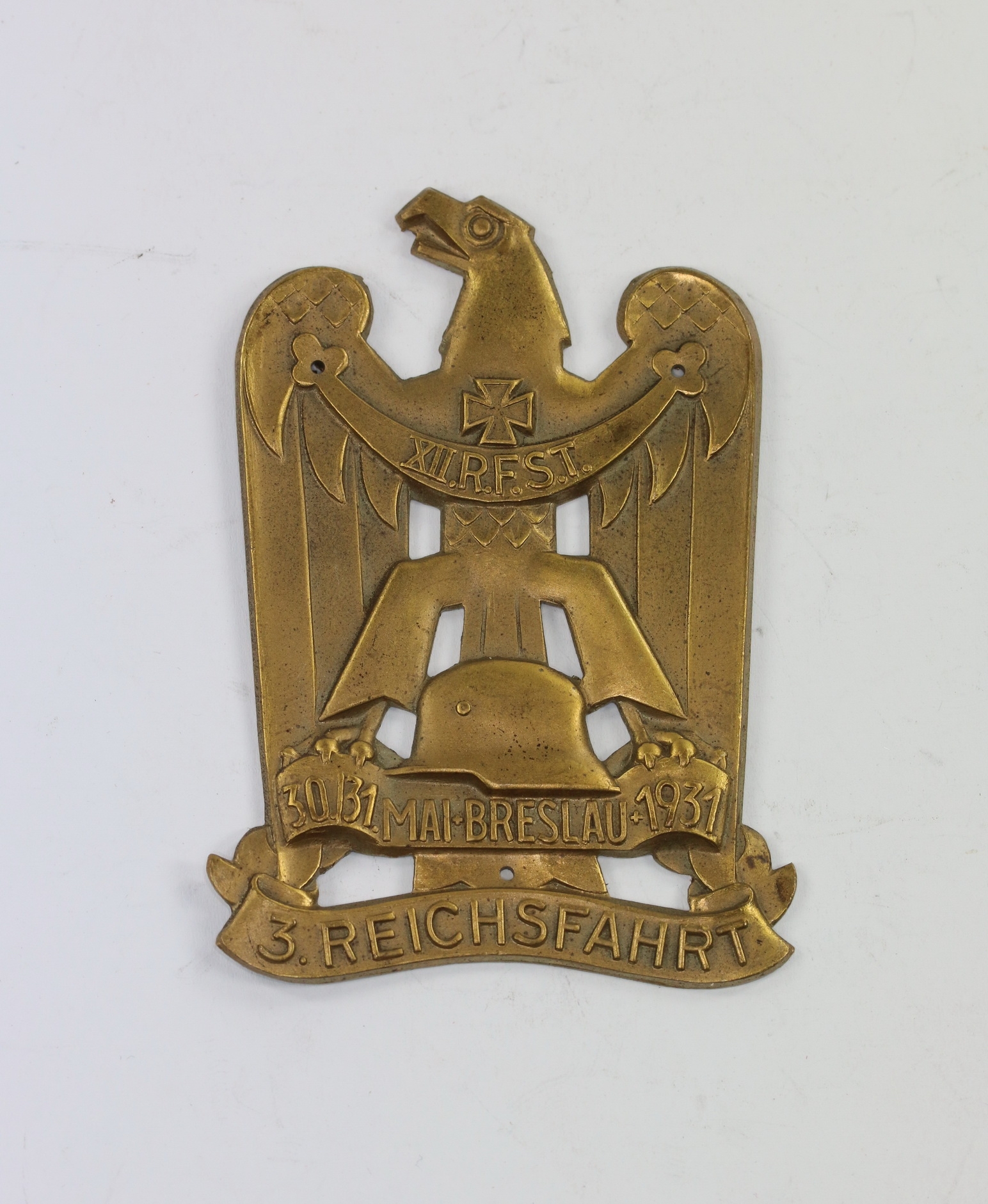 stahlhelmbund__plakette_reichsfahrt_30 Steel Helmet Association - Plaque Reichsfahrt 30./31. Mai 1931 Breslau – Bild 1