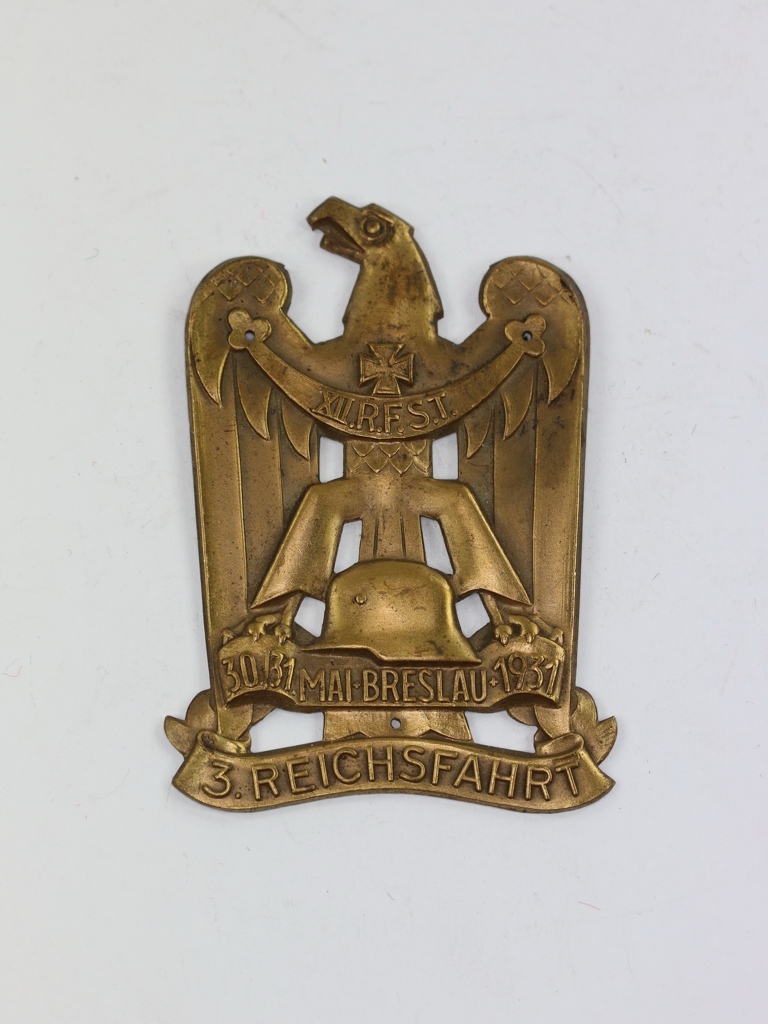 stahlhelmbund__plakette_reichsfahrt_30 Steel Helmet Association Plaque, Reichsfahrt 30./31. Mai 1931 Breslau. – Bild 1