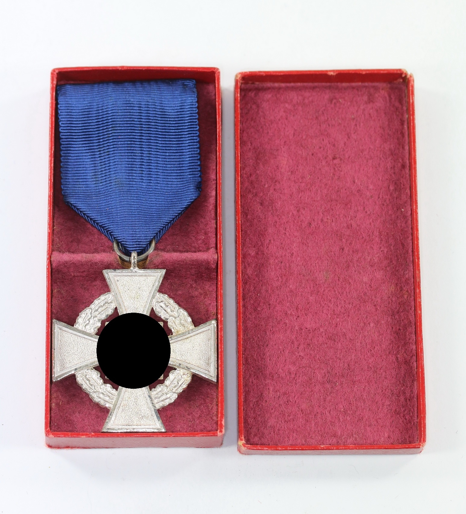 tde_25_im_etui_1__1 Cased Silver Civil Loyal Service Cross for 25 Years. – Bild 1