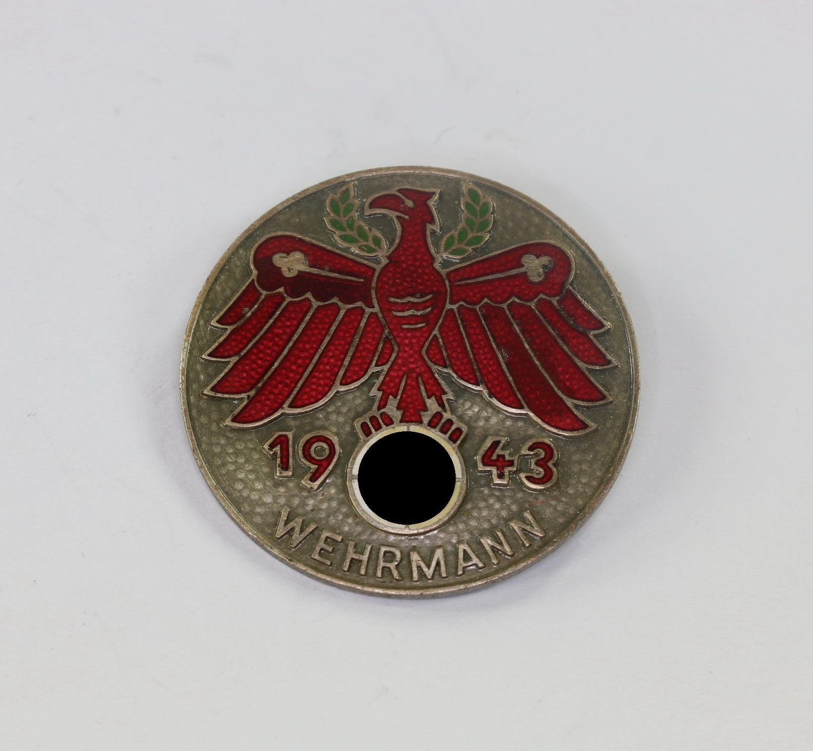 Shooting Competition Tirol 1943. Silver Wehrmann. Maker Hst. O.Poellath Schrobenhausen.  – Bild 1