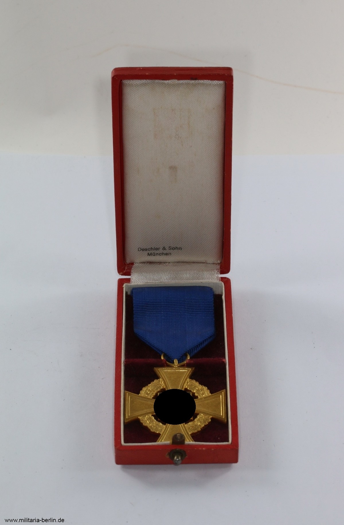 treudienstehrenzeichen_40_jahre_deschler_sohn Treudienstehrenzeichen in Gold (40 Jahre), im Etui, Deschler & Sohn – Bild 1