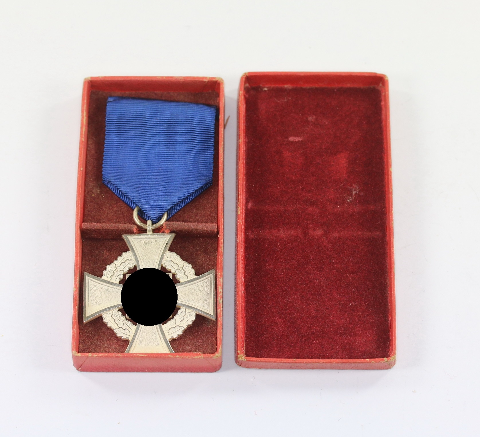 Cased Silver Civil Loyal Service Cross for 25 Years.  – Bild 1