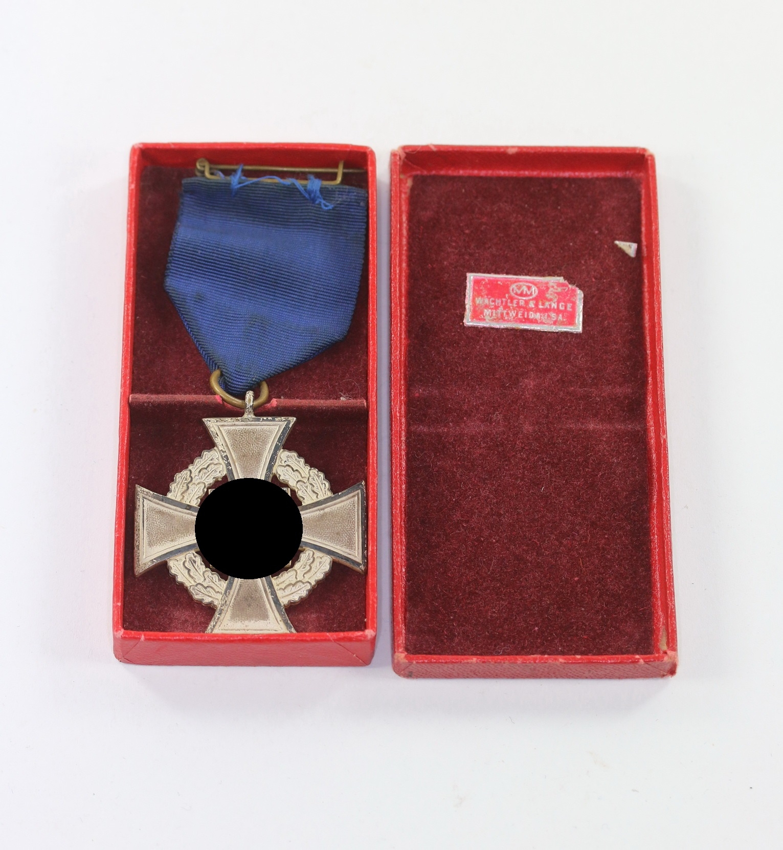 Cased Silver Civil Loyal Service Cross for 25 Years.  – Bild 1