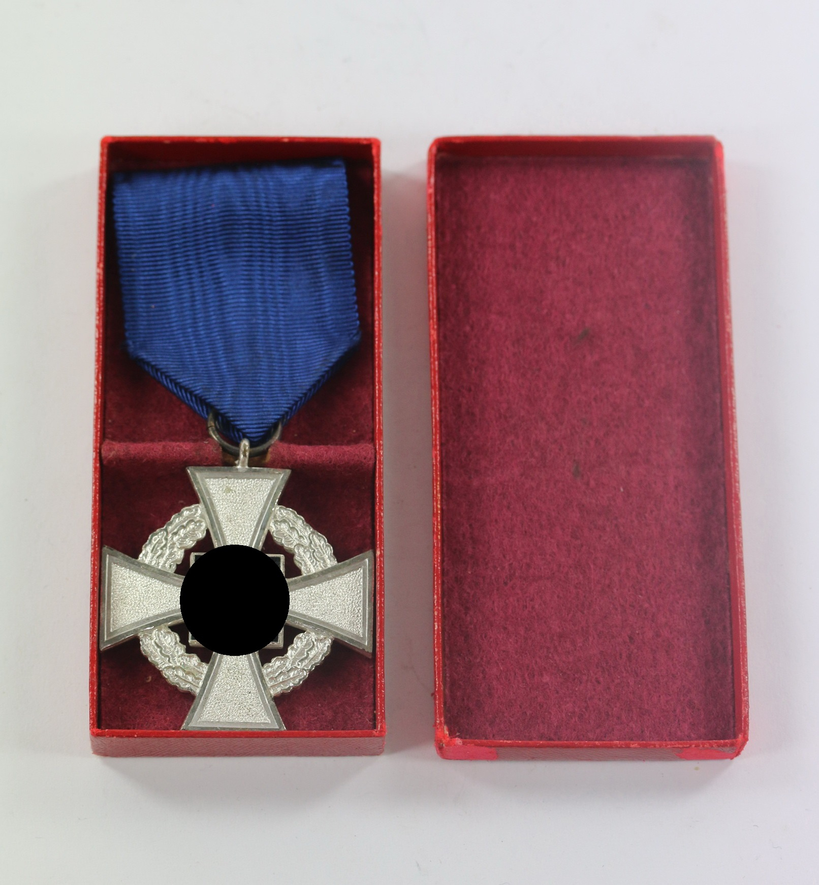 Cased Silver Civil Loyal Service Cross for 25 Years.  – Bild 1
