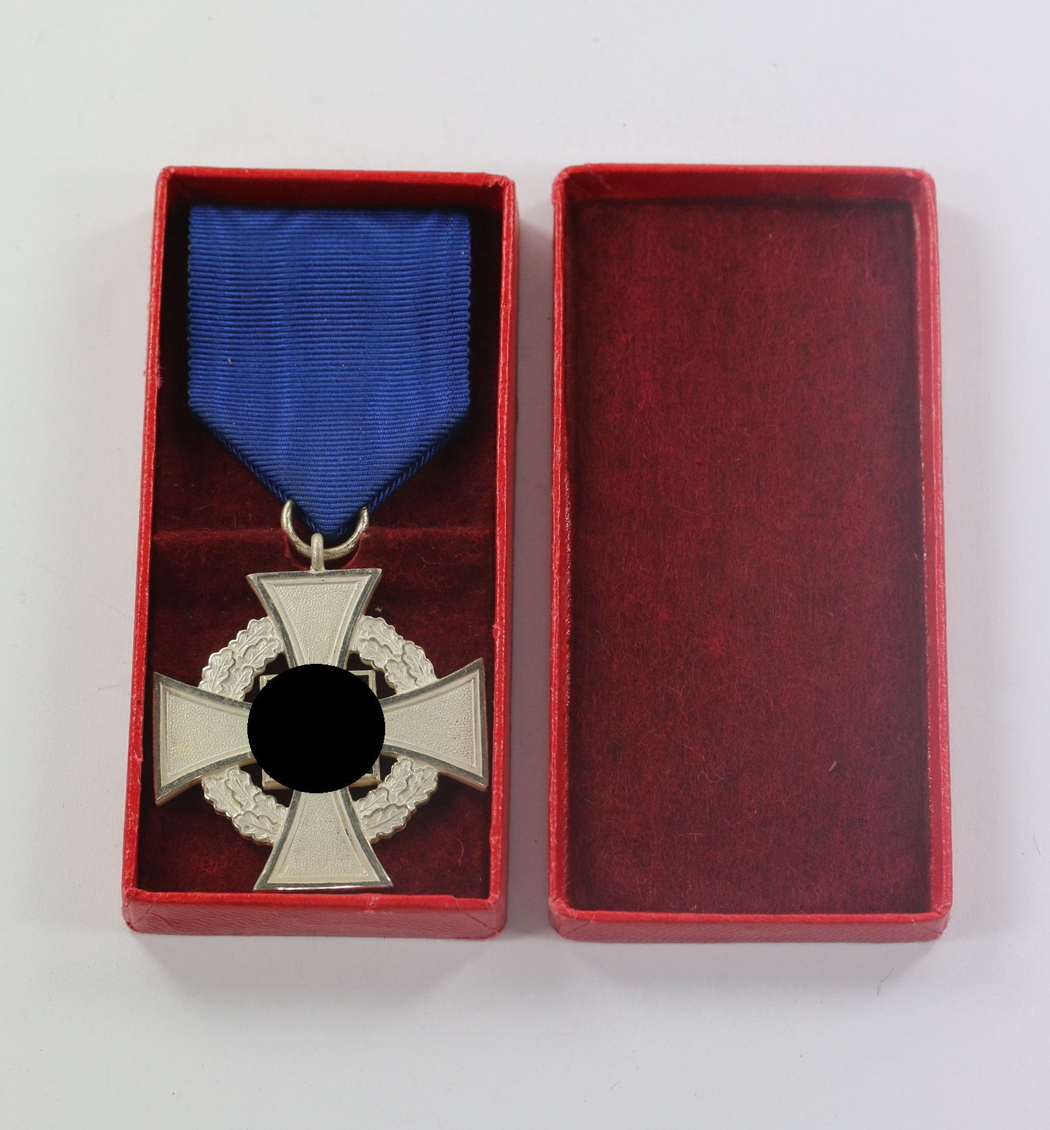 Cased Silver Civil Loyal Service Cross for 25 Years.  – Bild 1