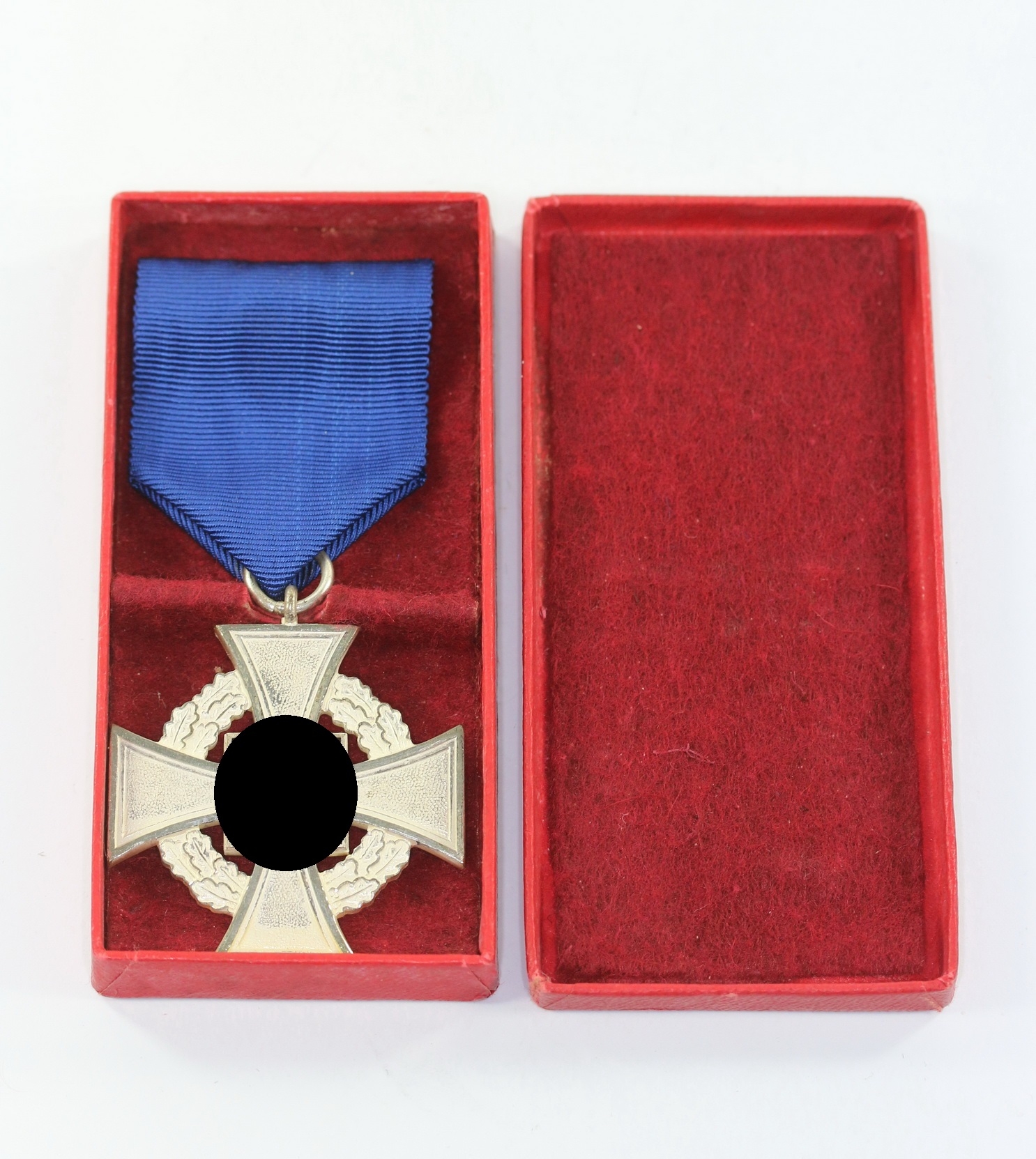 treudienstehrenzeichen_silber_im_etui_1__1 Cased Silver Civil Loyal Service Cross for 25 Years. – Bild 1