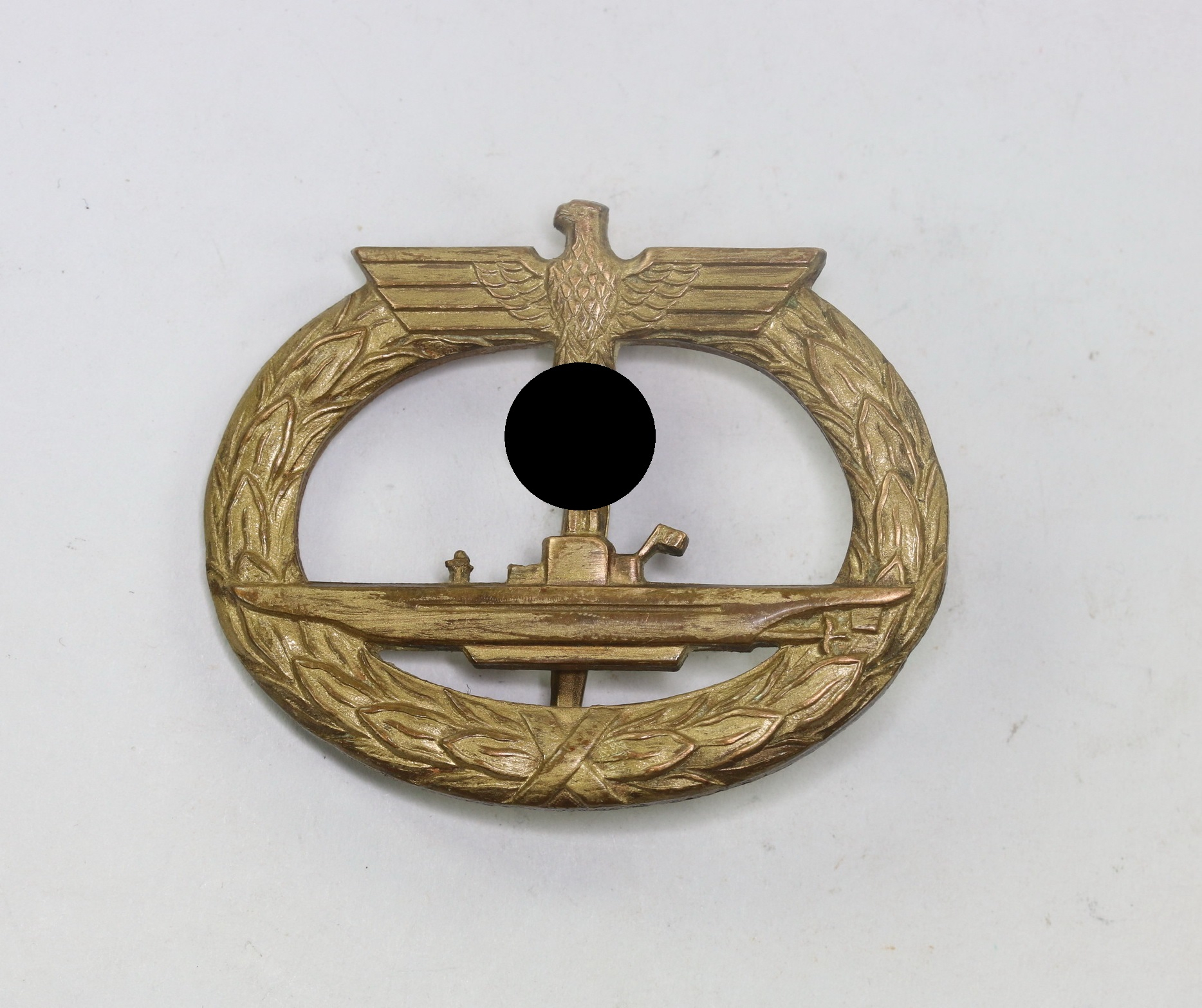 ubootskriegsabzeichen_1939_otto_schickle_typ_2 U-Bootskriegsabzeichen 1939, Otto Schickle, Typ 2.2. (Buntmetall) – Bild 1