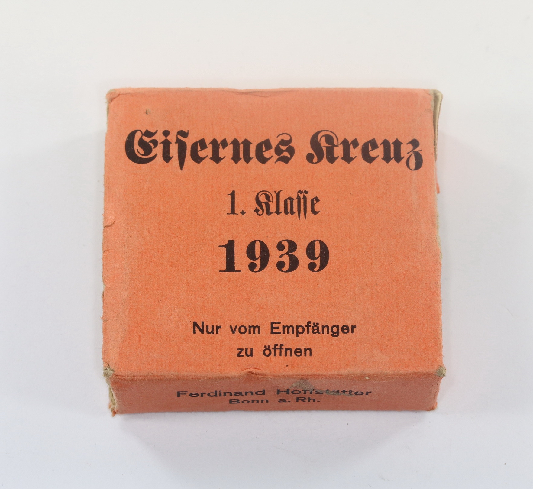 Outer Carton for the Iron Cross 1st Class 1939, Ferdinand Hoffstätter Bonn a. Rh. – Bild 1