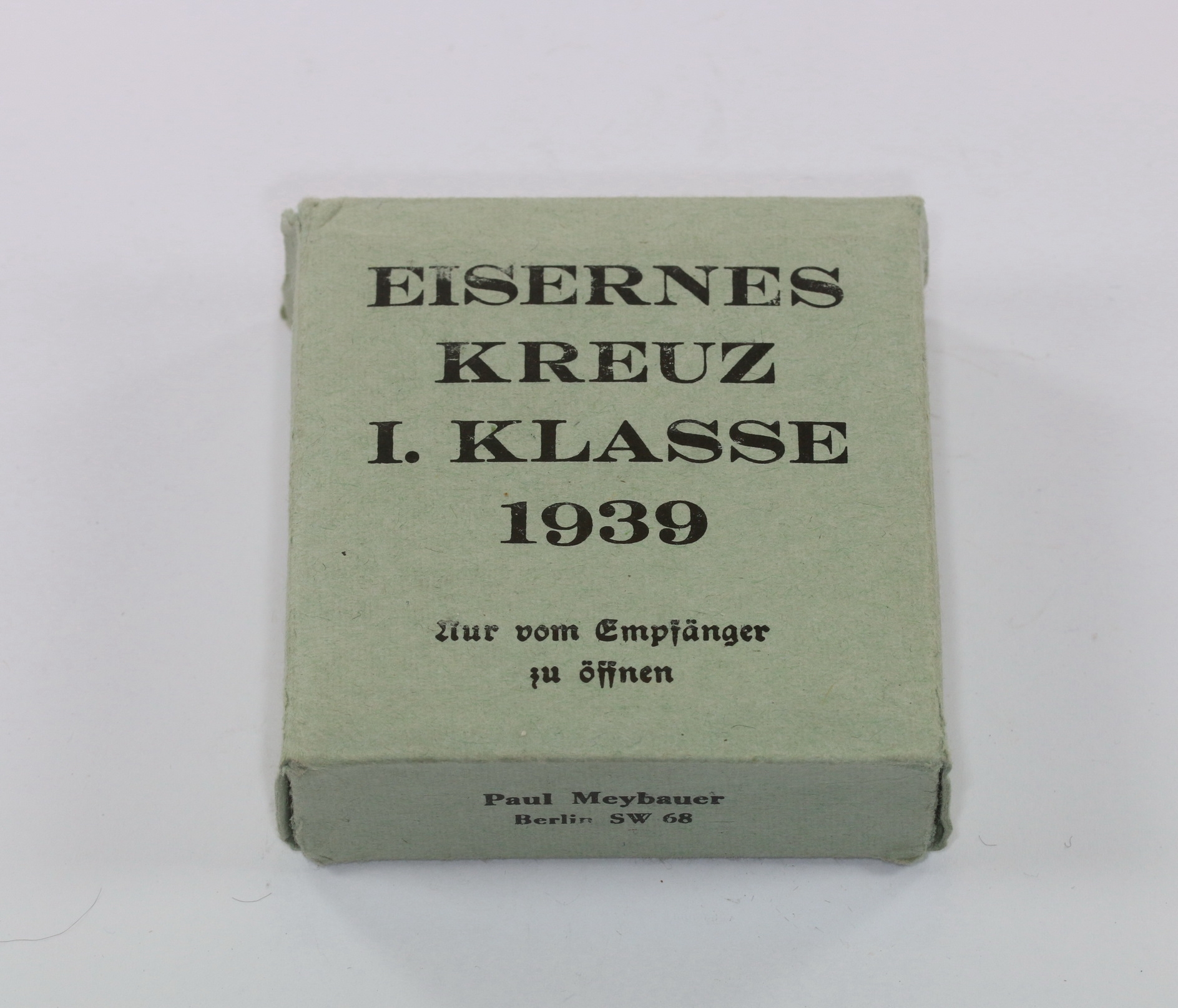 Outer Carton for the Iron Cross 1st Class 1939. Paul Meybauer. (Green).  – Bild 1