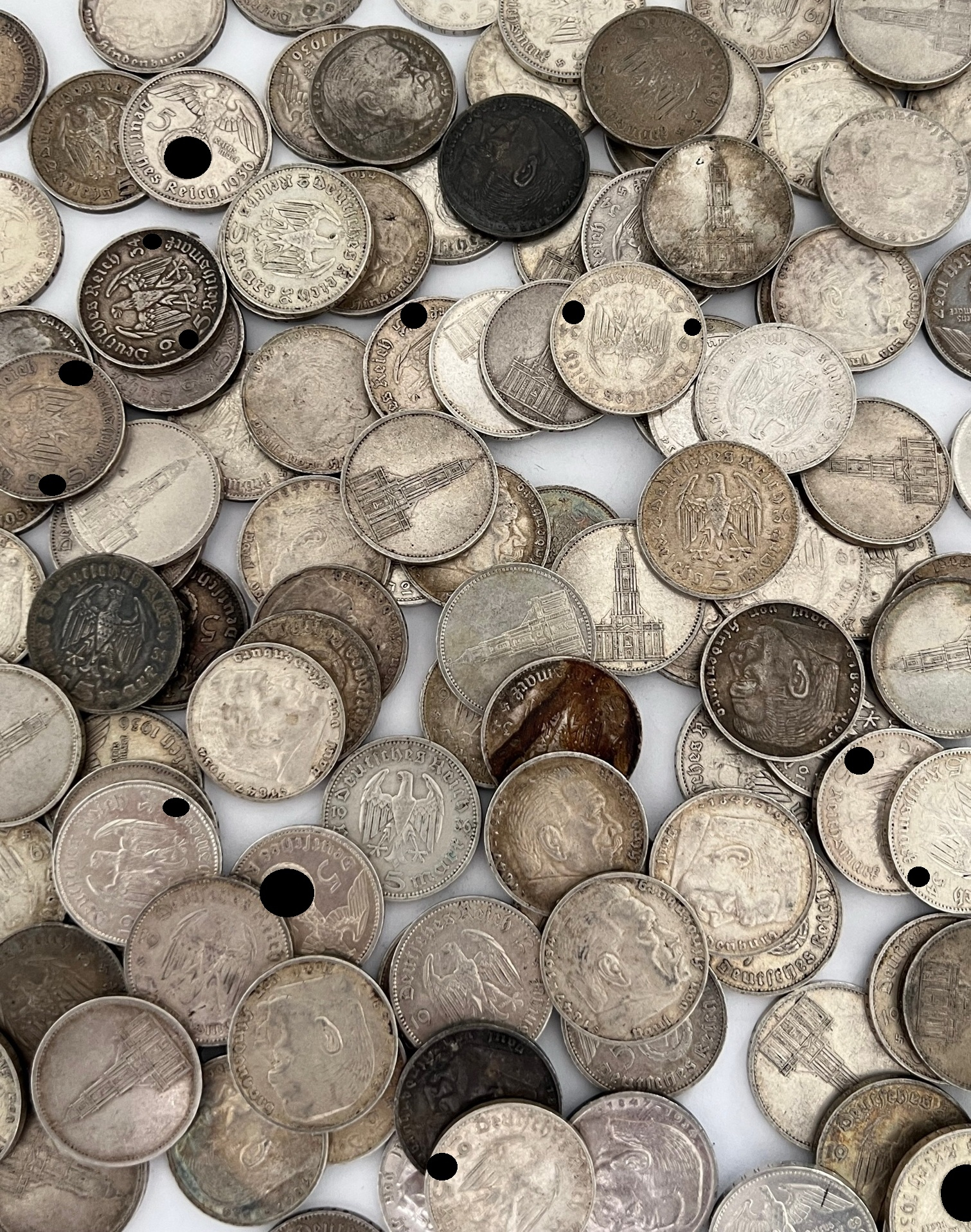 German Reich Coin. Value 5 Reichsmark (R.M.), Silber Paul von Hindenburg 1847 - 1934 – Bild 1