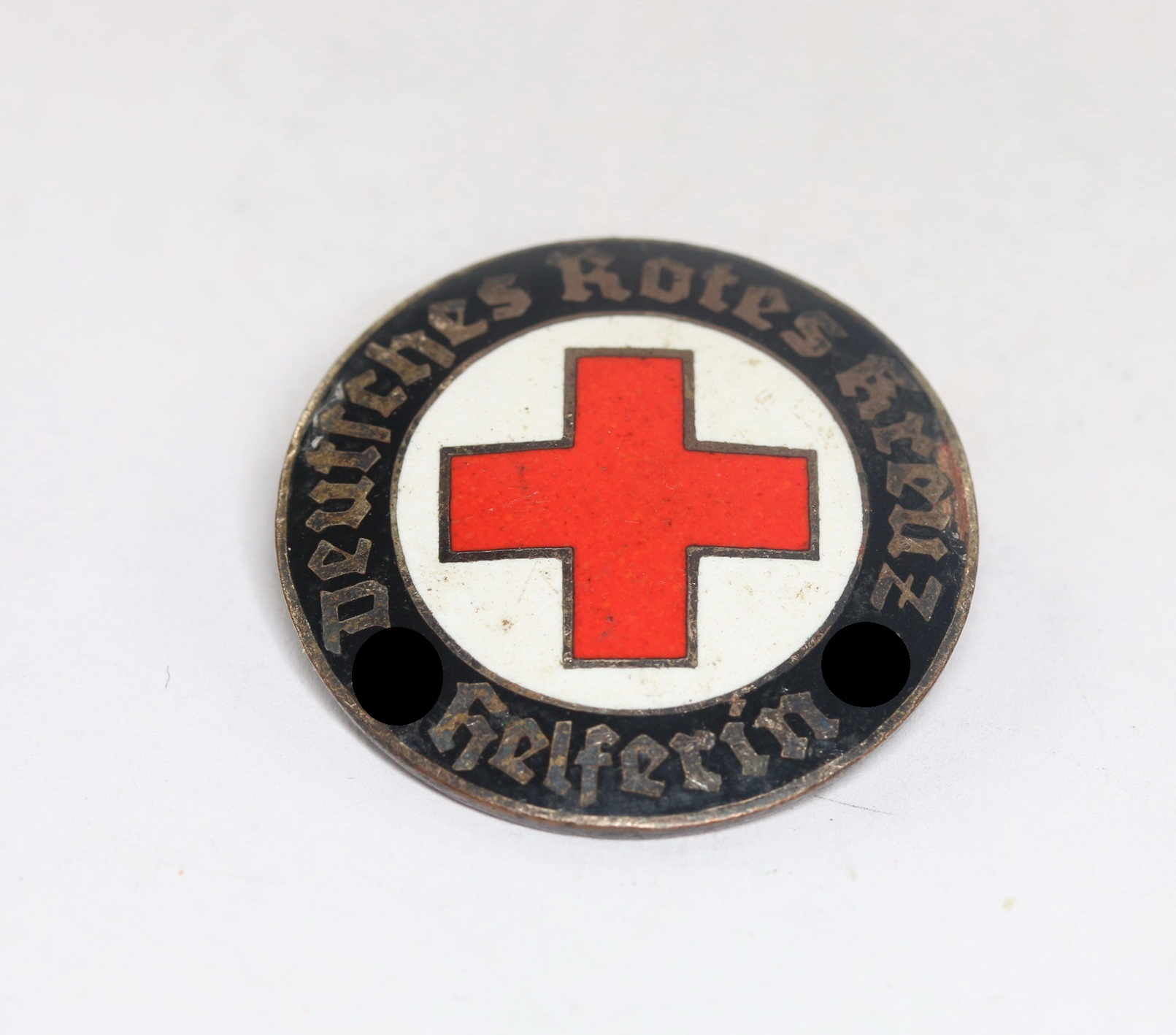 verkauf_deutsches_rotes_kreuz_drk_brosche_f_r_helferin_ges German Red Cross (DRK), Brooch For Female Auxiliaries. Maker & Ges. Gesch. – Bild 1