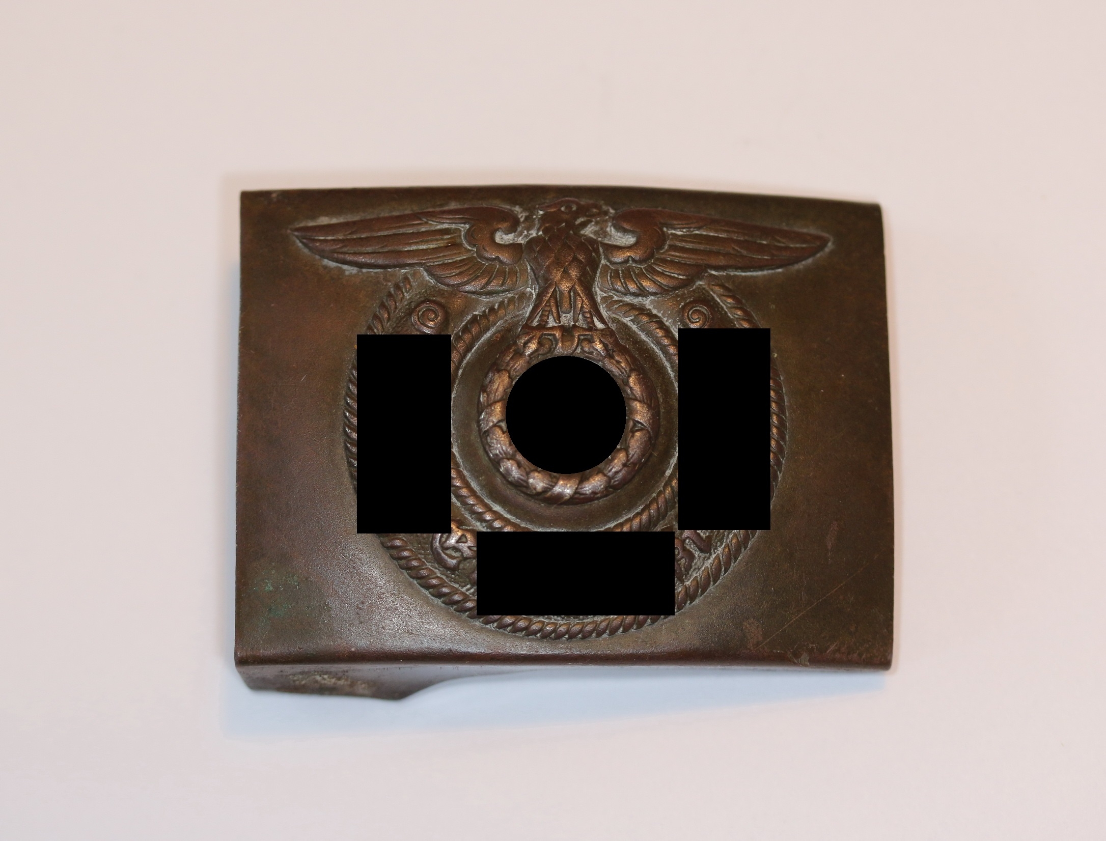 waffen_ss_koppelschloss_f_r_mannschaften_hst Waffen SS, Koppelschloss für Mannschaften, Hst. Overhoff & Cie, Lüdenscheid (Full Motto) – Bild 1