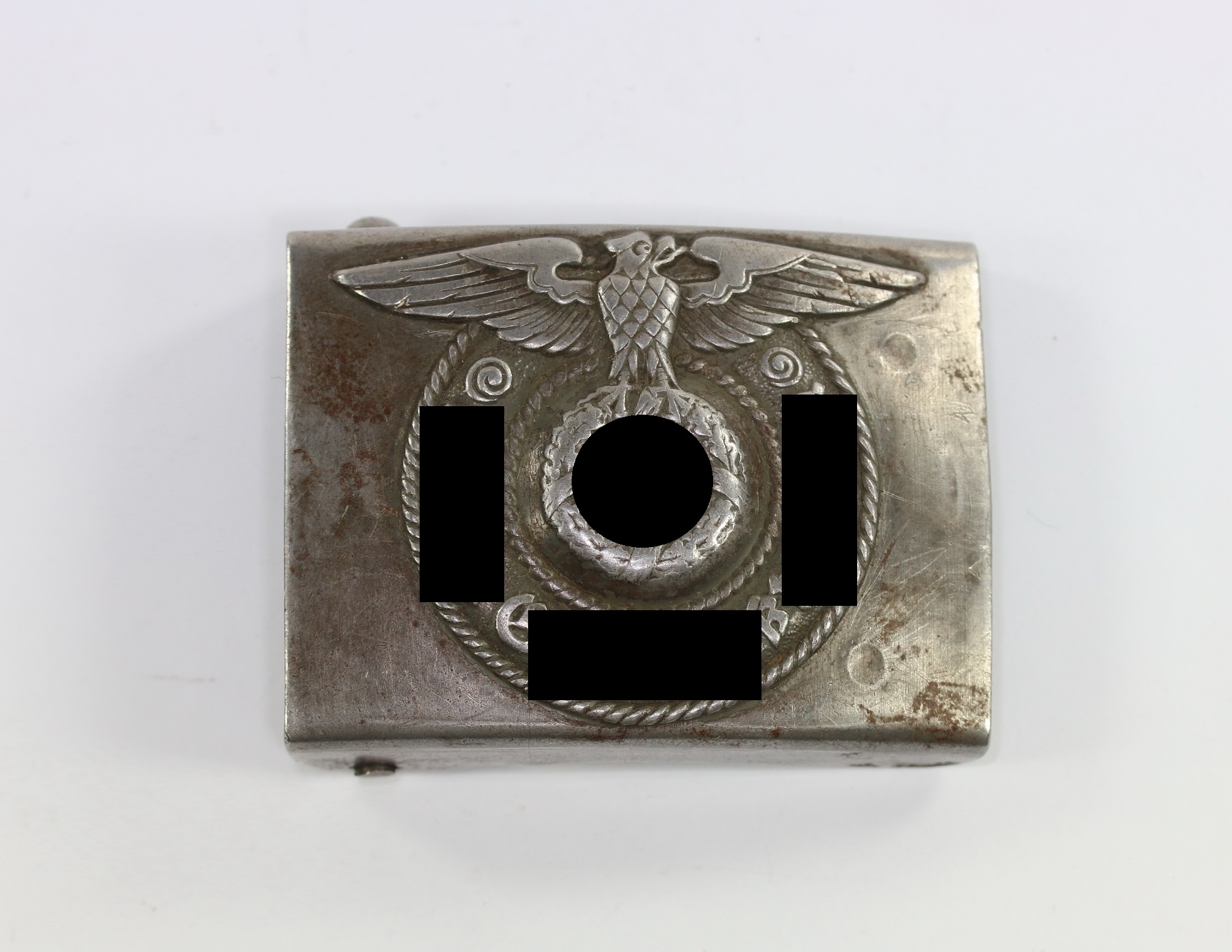 waffen_ss_koppelschloss_f_r_mannschaften_hst Waffen SS Belt Buckle for Enlisted. Maker Rodo. – Bild 1