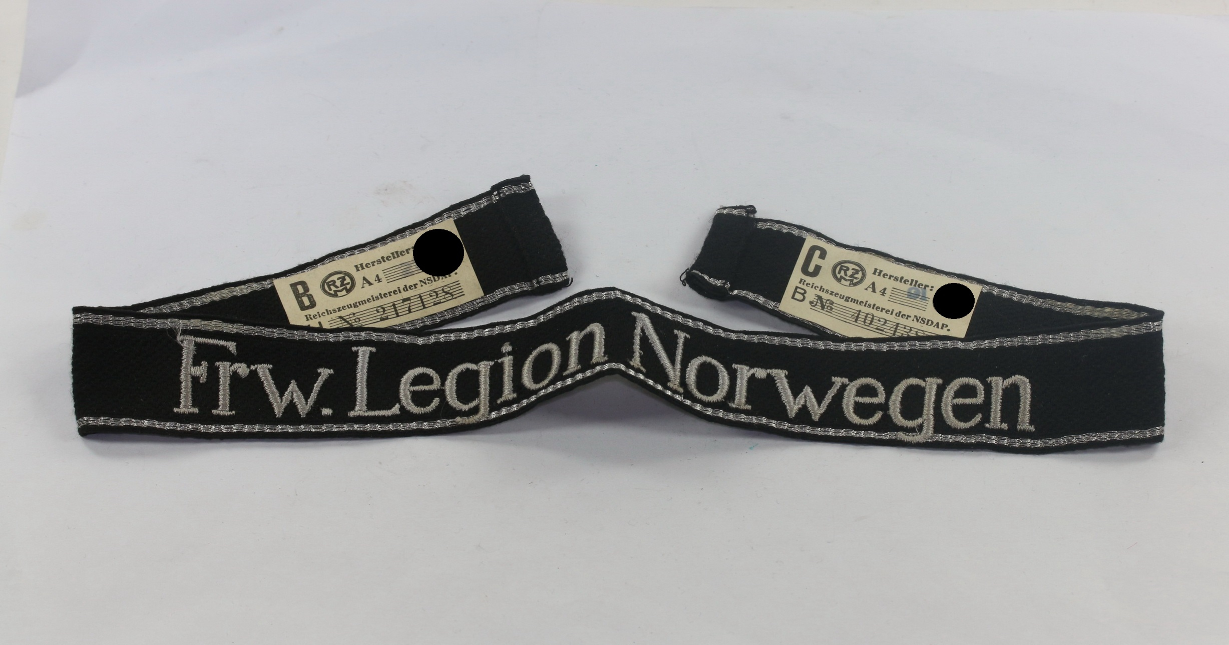 waffen_ss_rmelband_frw Waffen SS, Cuffband Frw. Legion Norwegen – Bild 1