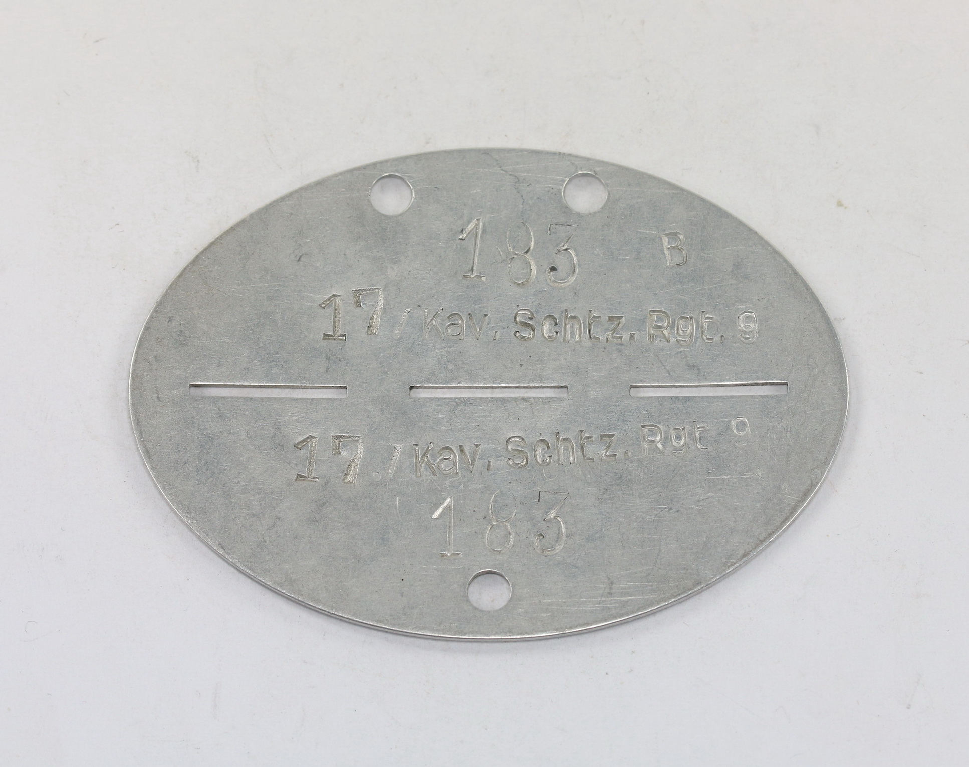 Identity Disc, Kavelerie Schützen Regiment 9 (kav. Schtz. Rgt 9) – Bild 1
