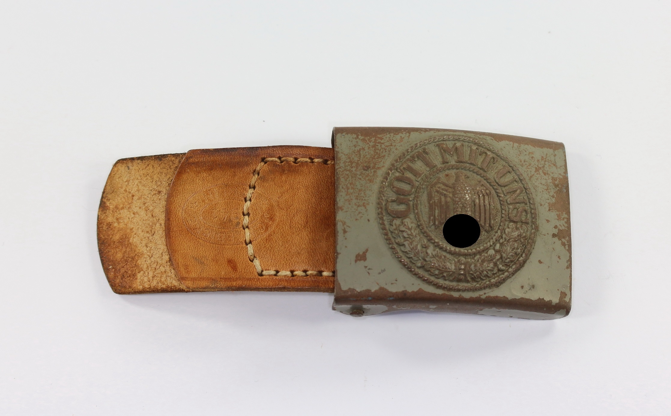 wehrmacht_heer_koppelschlo_f_r_mannschaften_hst Wehrmacht Heer, Koppelschloß für Mannschaften, Hst. J.C. MAEDICKE BERLIN 1941 - Gott mit Uns – Bild 1