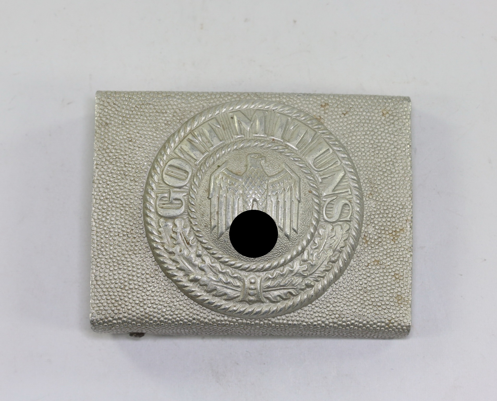 wehrmacht_heer_koppelschloss_f_r_mannschaften_hst Wehrmacht Heer, Koppelschloss für Mannschaften, Hst. OLC, Gott Mit Uns (Aluminium) – Bild 1