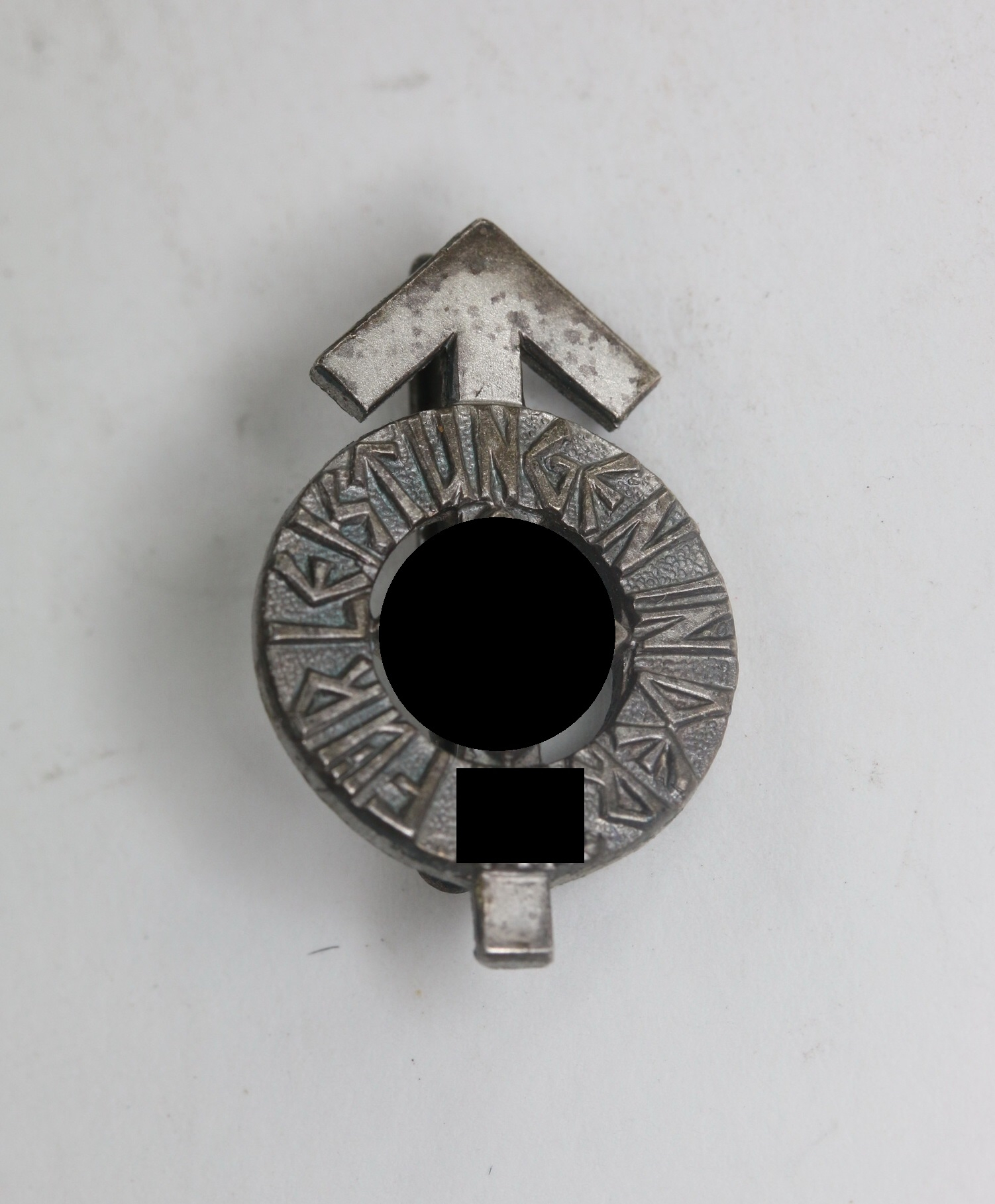 16 MM Miniatur HJ Leistungsabzeichen in Silber, Hst. RZM M1/34 (Karl Wurster, Markneukirchen) – Bild 1