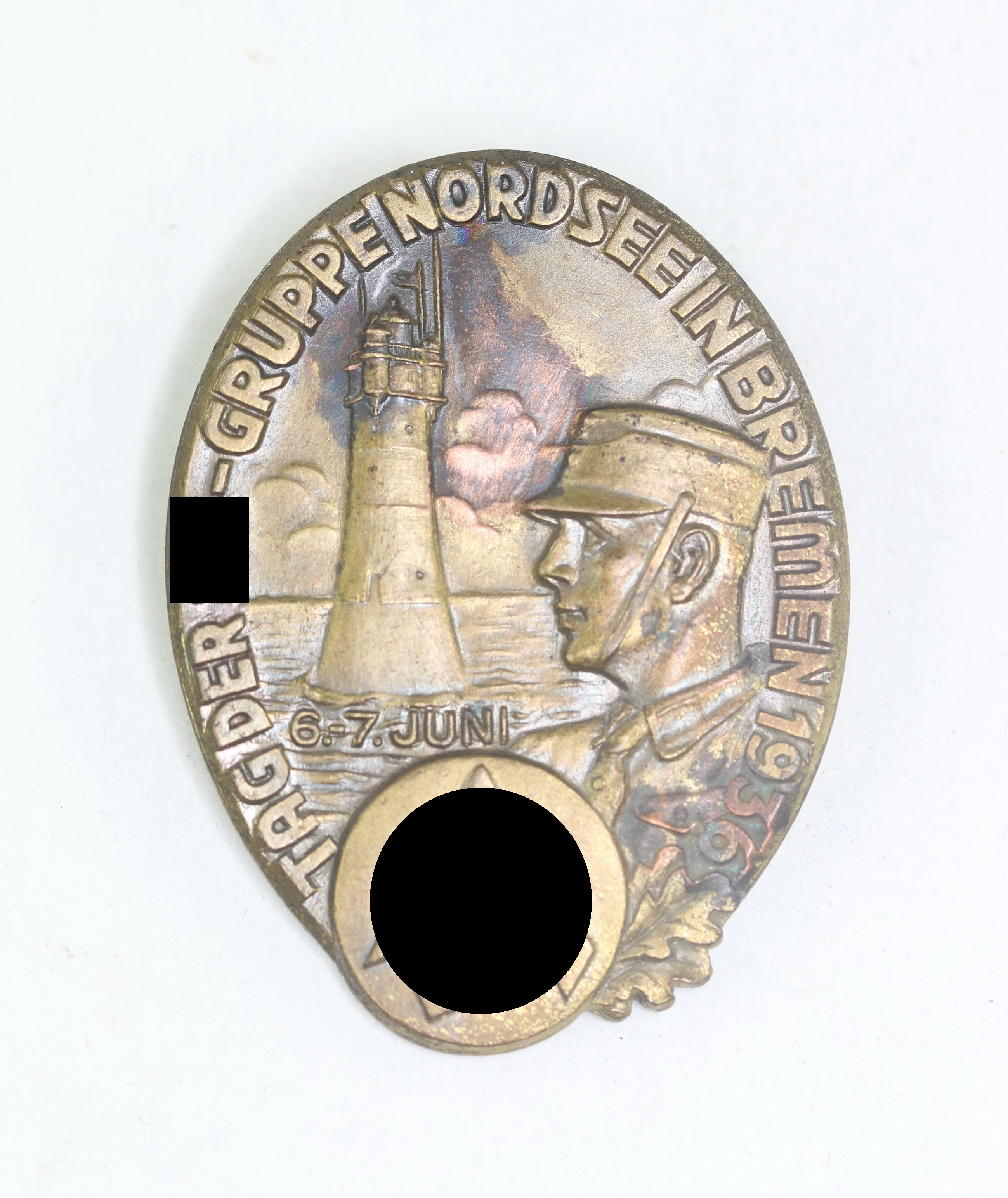 Day Badge, Tag der SA-Gruppe Nordsee Bremen 1936. Maker Bruno Mulde Bremen – Bild 1