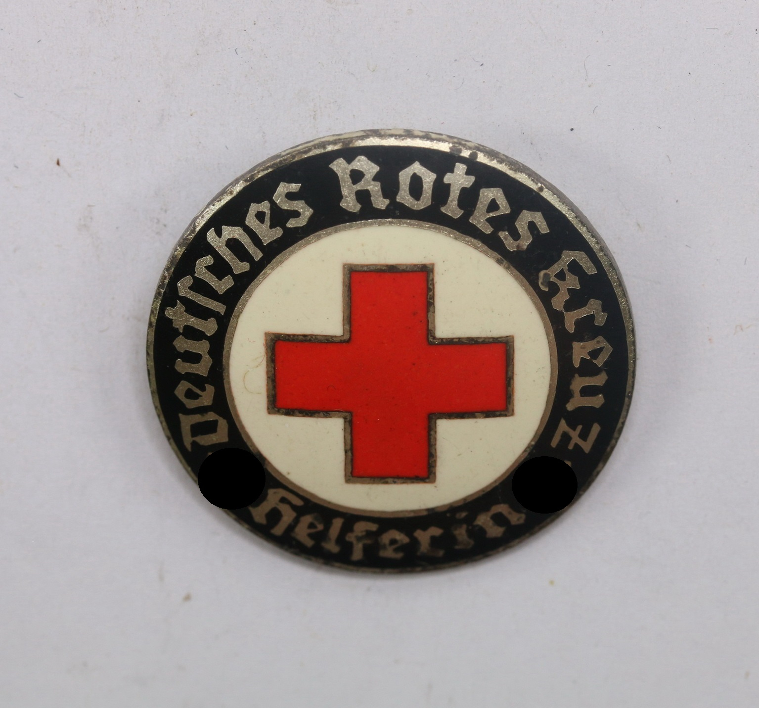 _deutsches_rotes_kreuz_drk_brosche_f_r_helferin_hst Deutsches Rotes Kreuz (DRK), Brosche für Helferin, Hst. ELM und Ges. Gesch. – Bild 1