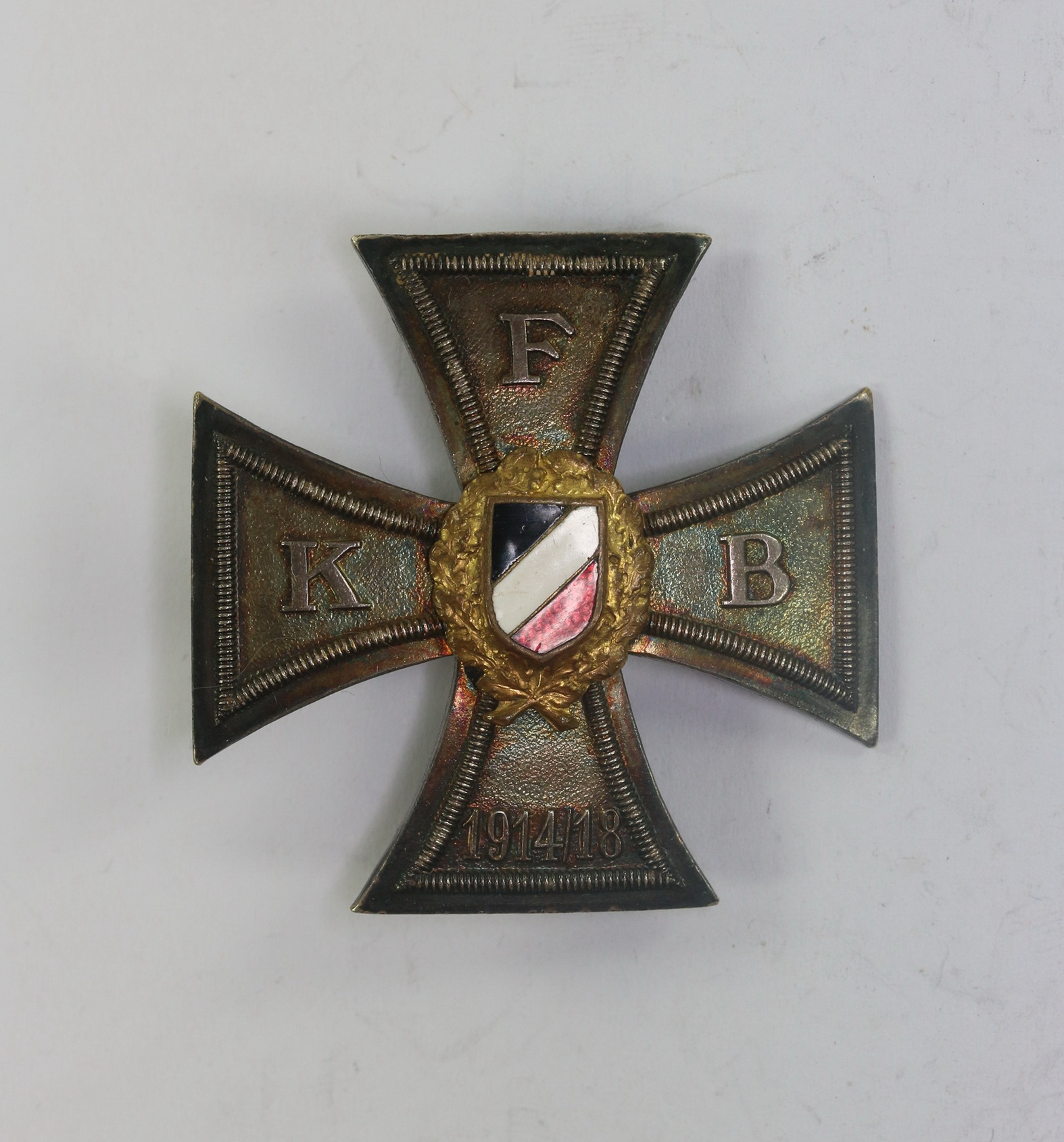 _ehrenkreuz_deutscher_frontkriegerbund_fkb_191418_hst Honour Cross of the German Frontline Troops Association FKB 1914/18. Maker Deschler & Sohn München – Bild 1