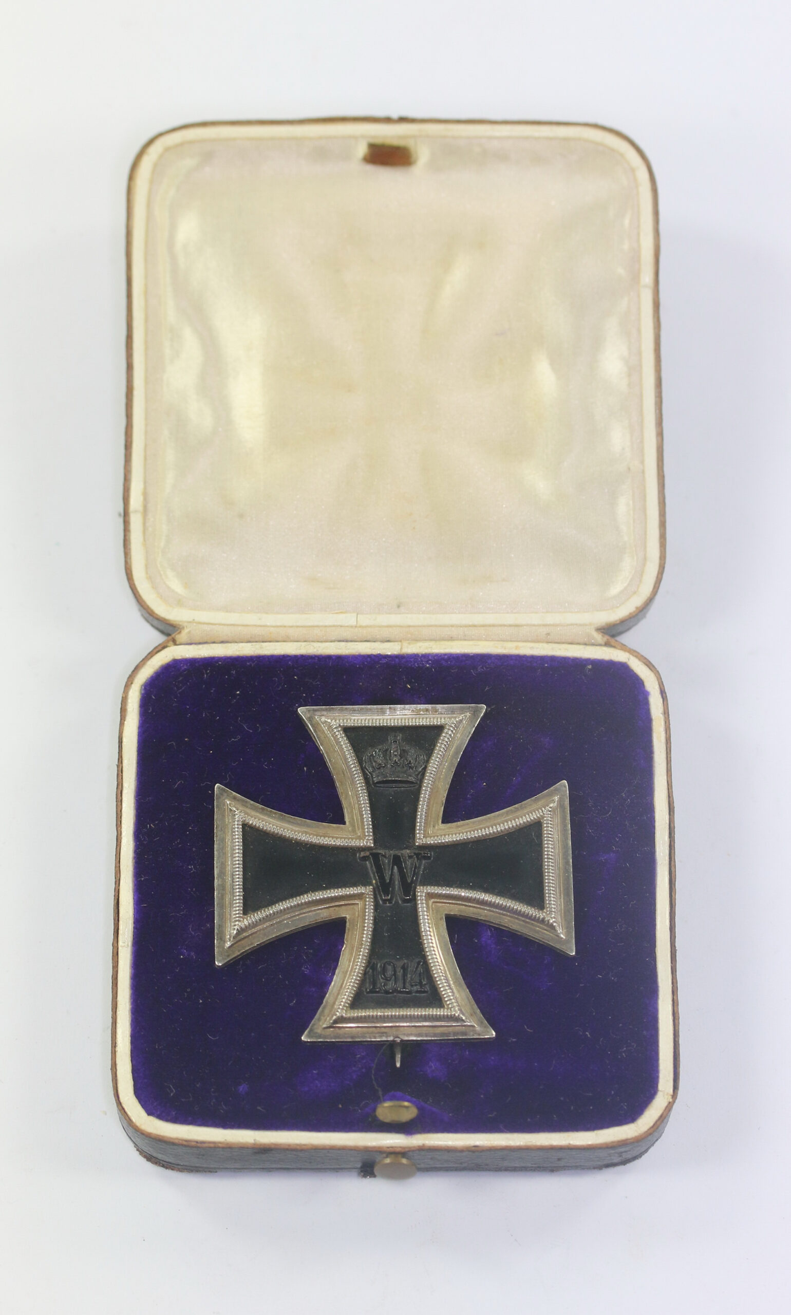  Eisernes Kreuz 1. Klasse 1914, Hst. G (Godet & Co., Berlin), im frühen Etui – Bild 1