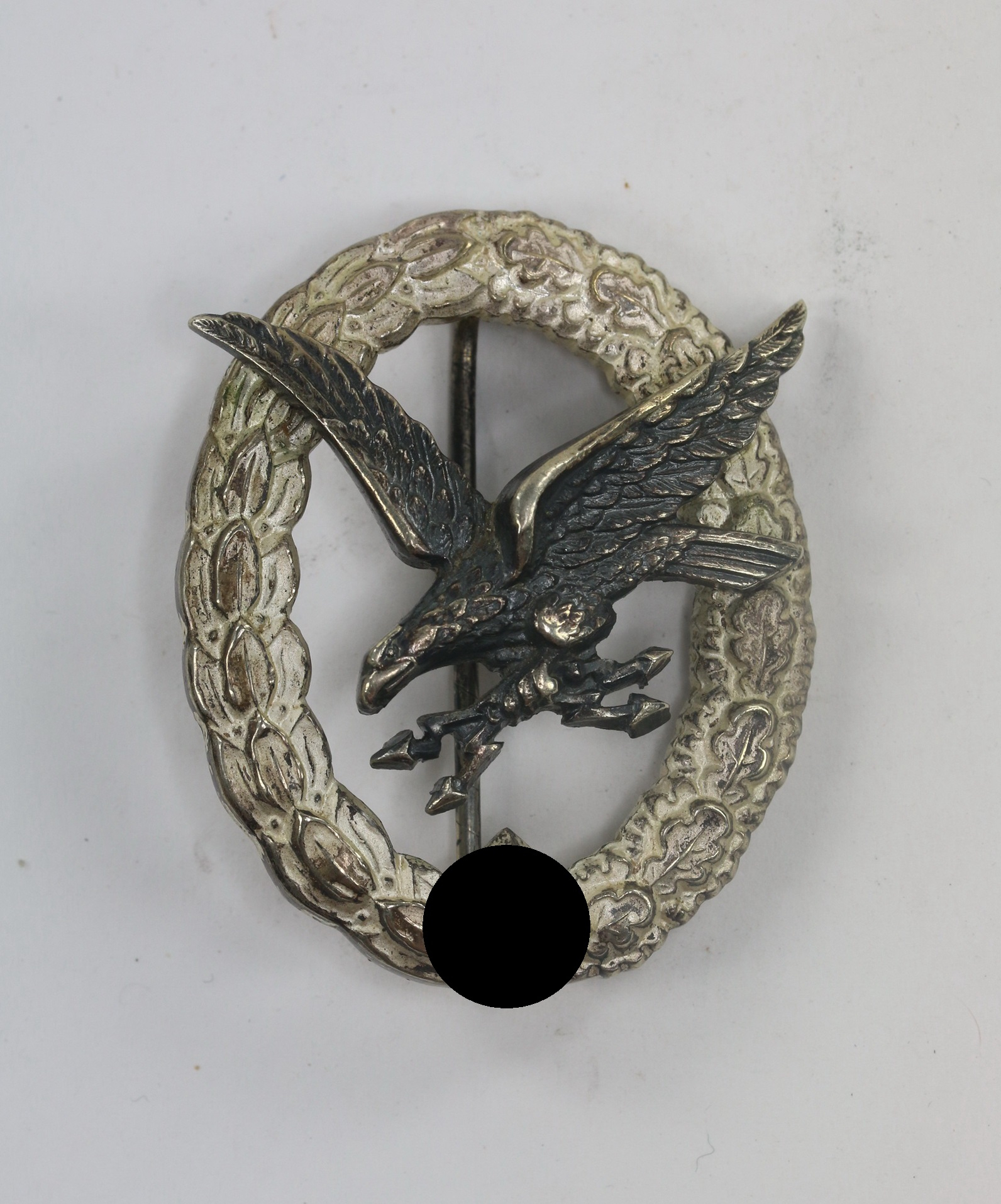 _fliegersch_tzenabzeichen_der_luftwaffe_mit_blitzb_ndel_hst Luftwaffe Air Gunner Badge. Maker A (Assmann & Sohn, Lüdenscheid) – Bild 1