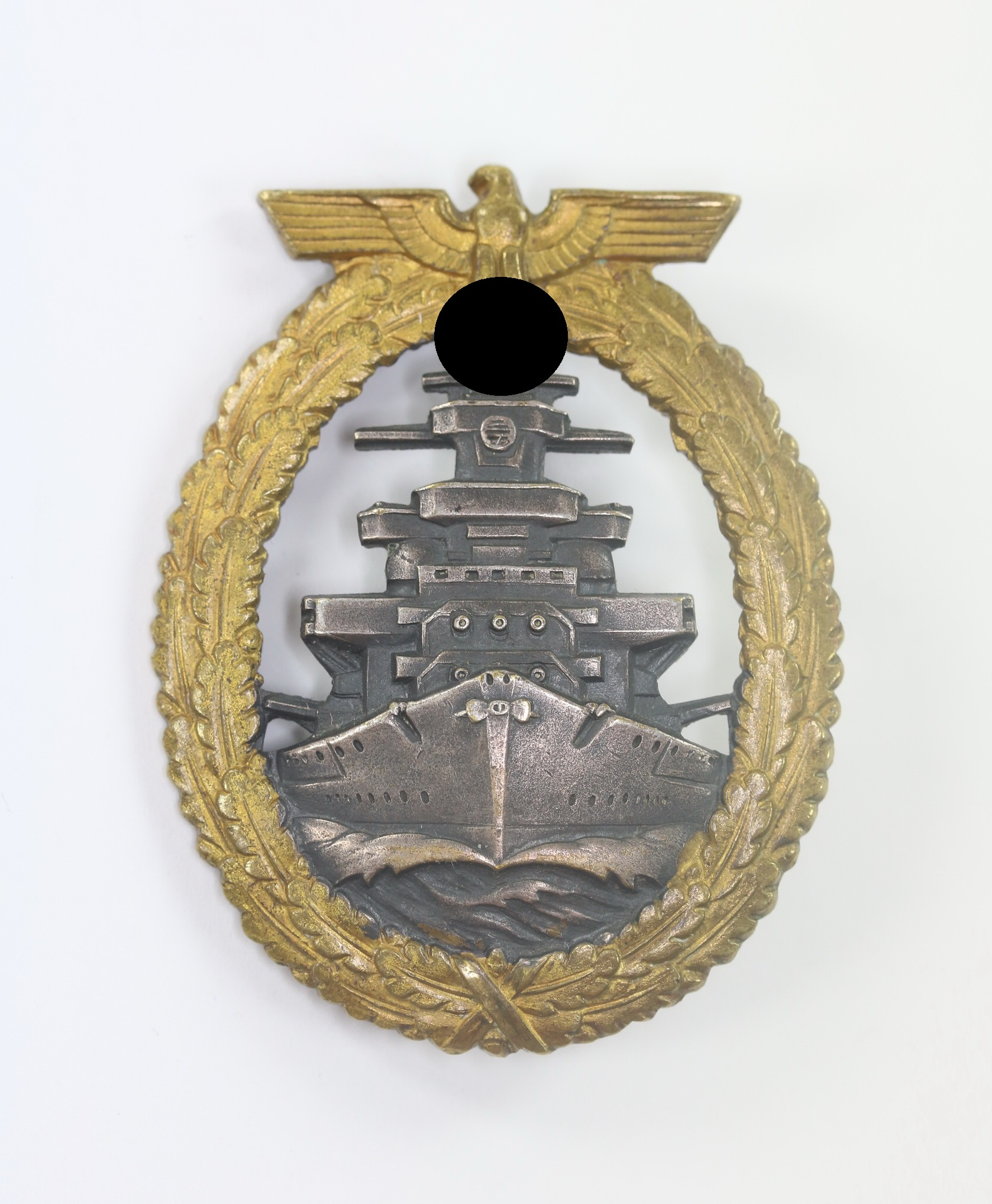 _flottenkriegsabzeichen_hst High Seas Fleet War Badge. Maker Schwerin Berlin - FEC. Adolf Bock – Bild 1