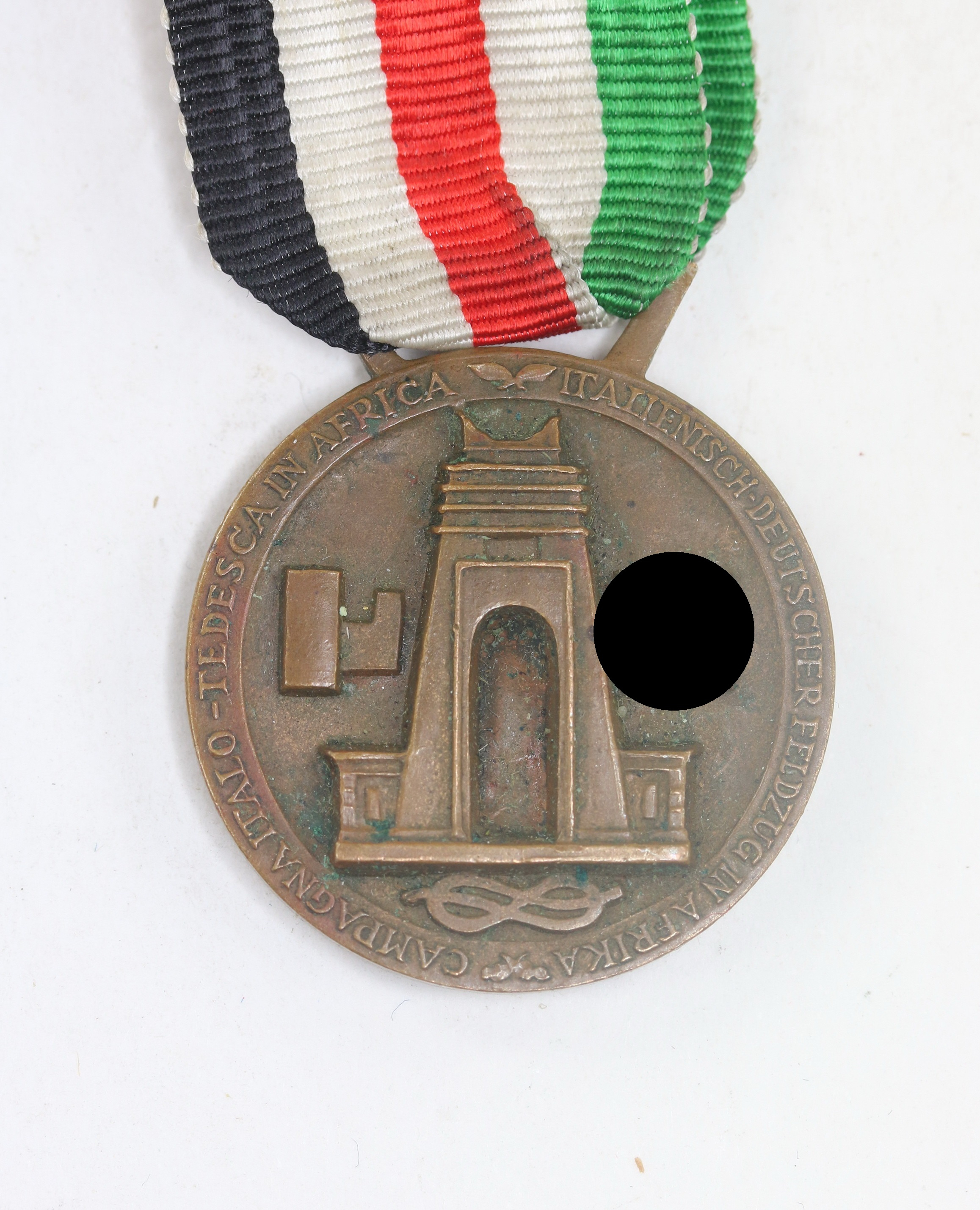 Italian/German Africa Campaign Medal.  (Lorioli Milano und De Marchis) – Bild 1