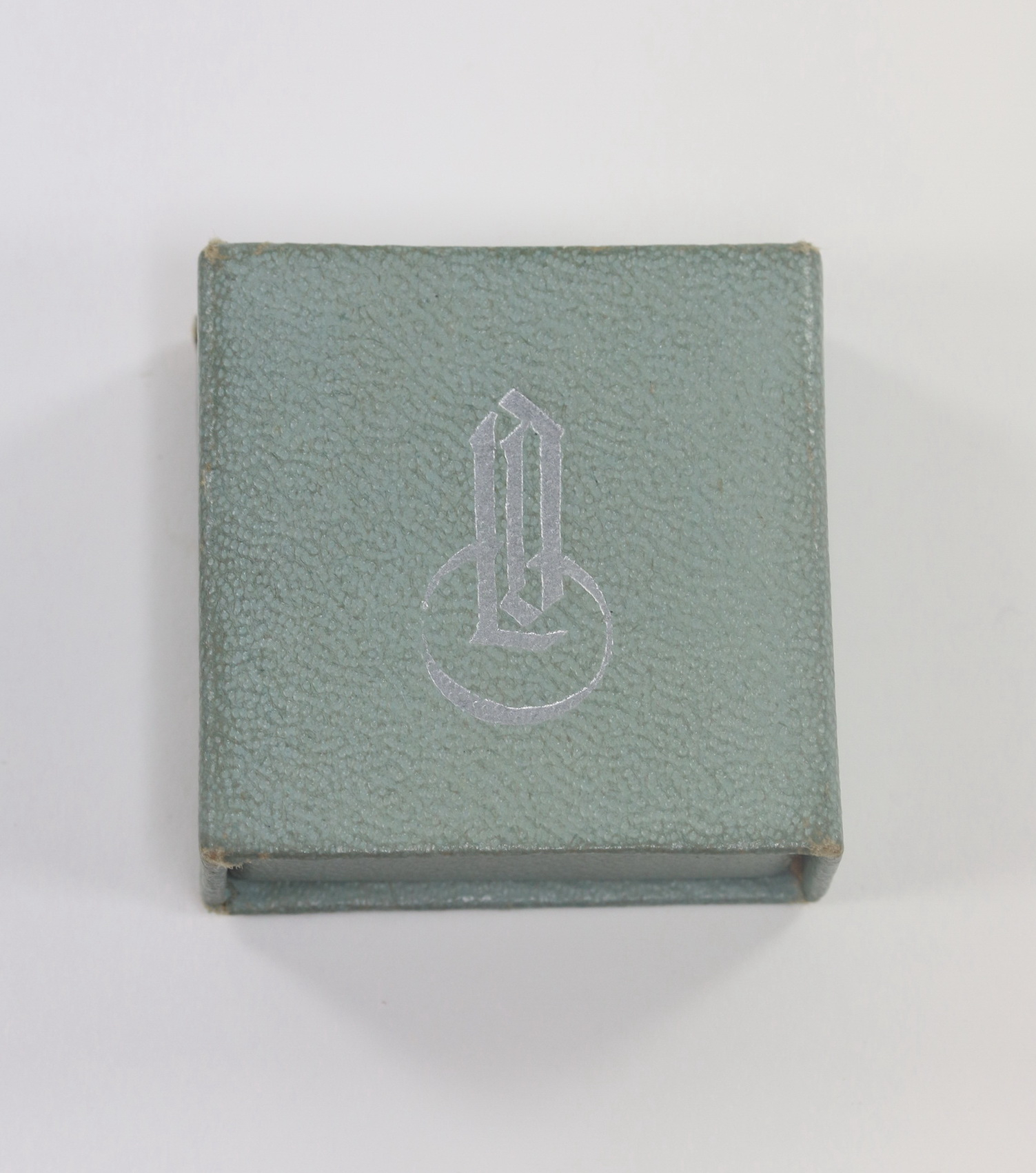  LDO Schiebeschachtel (Türkis) 1. Form, L/11 (Biene), für eine Wiederholungsspange – Bild 1