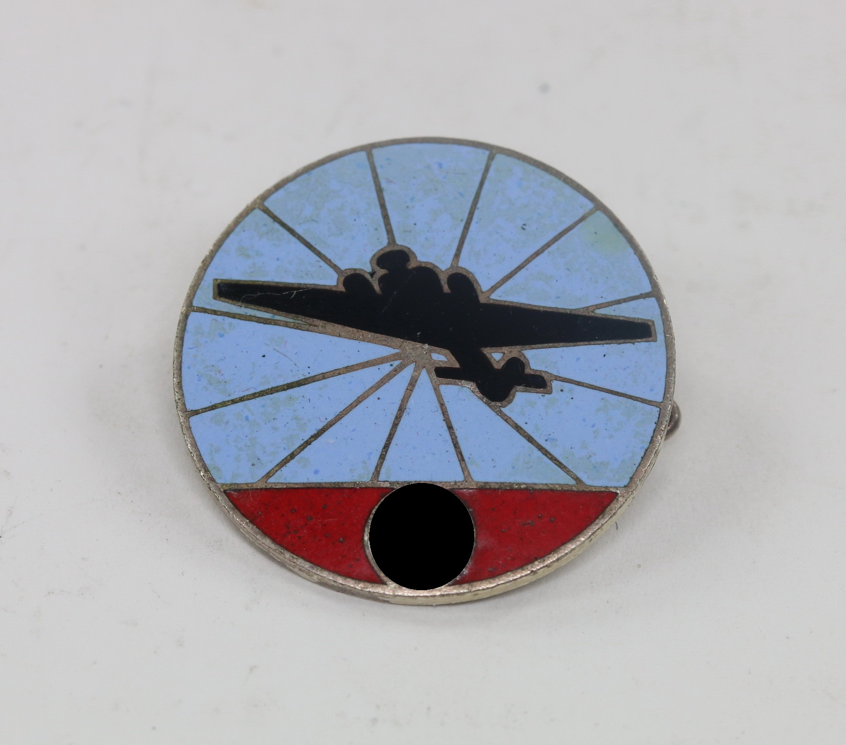 2nd Pattern Air Craft Warming Service Badge. Maker Ges. Gesch. J. Preissler Pforzheim – Bild 1