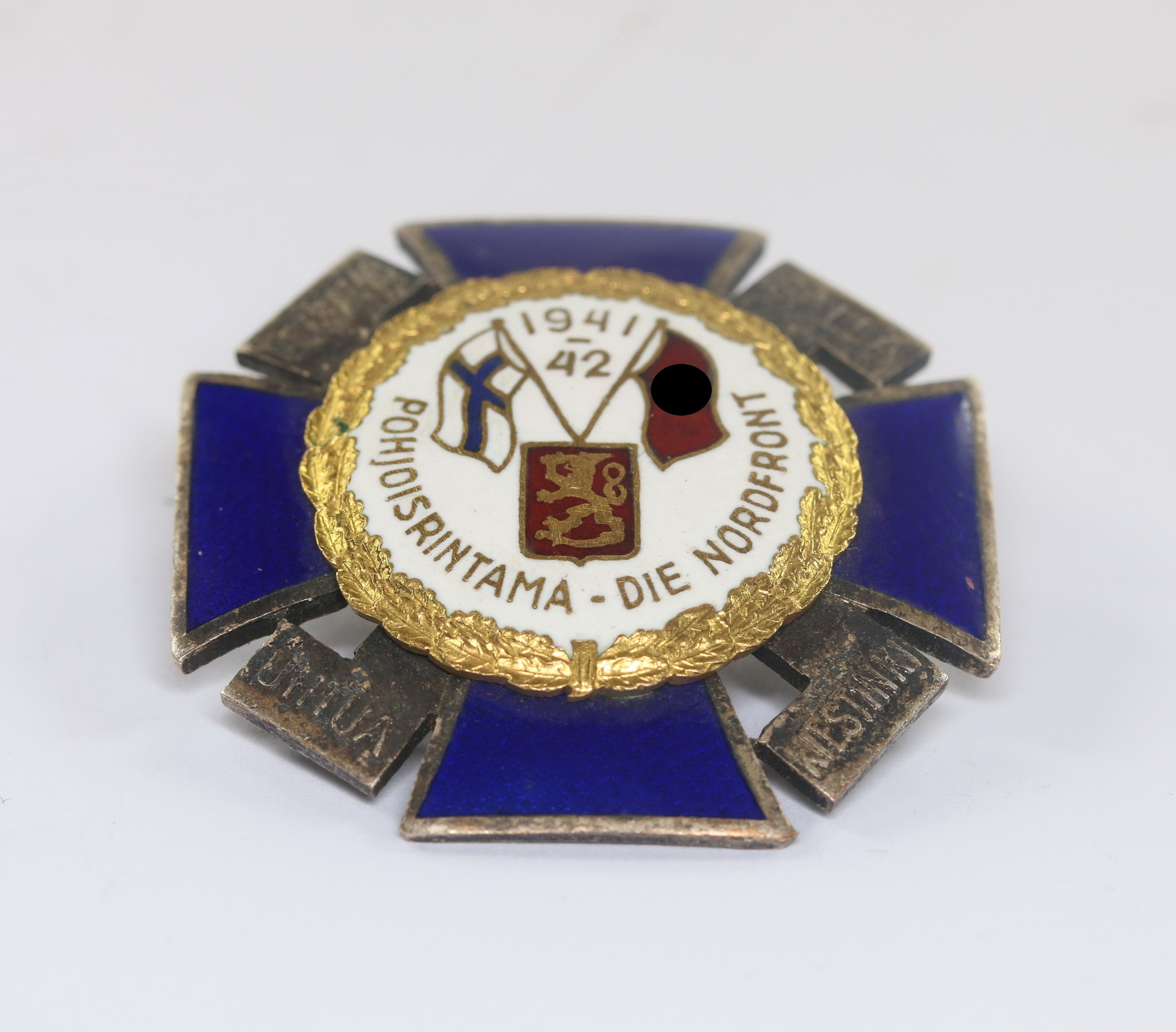 _nordfrontkreuz_1941__42_wei_pohjoisrintama__die_nortfront__petsamo__salls__uhtua__kiestinki__hopeatakomooy_1__1 North Front Cross 1941 - 42 (white), Pohjoisrintama - Die Nortfront - Petsamo - Salls - Uhtua - Kiestinki - Hopeatakomooy – Bild 1