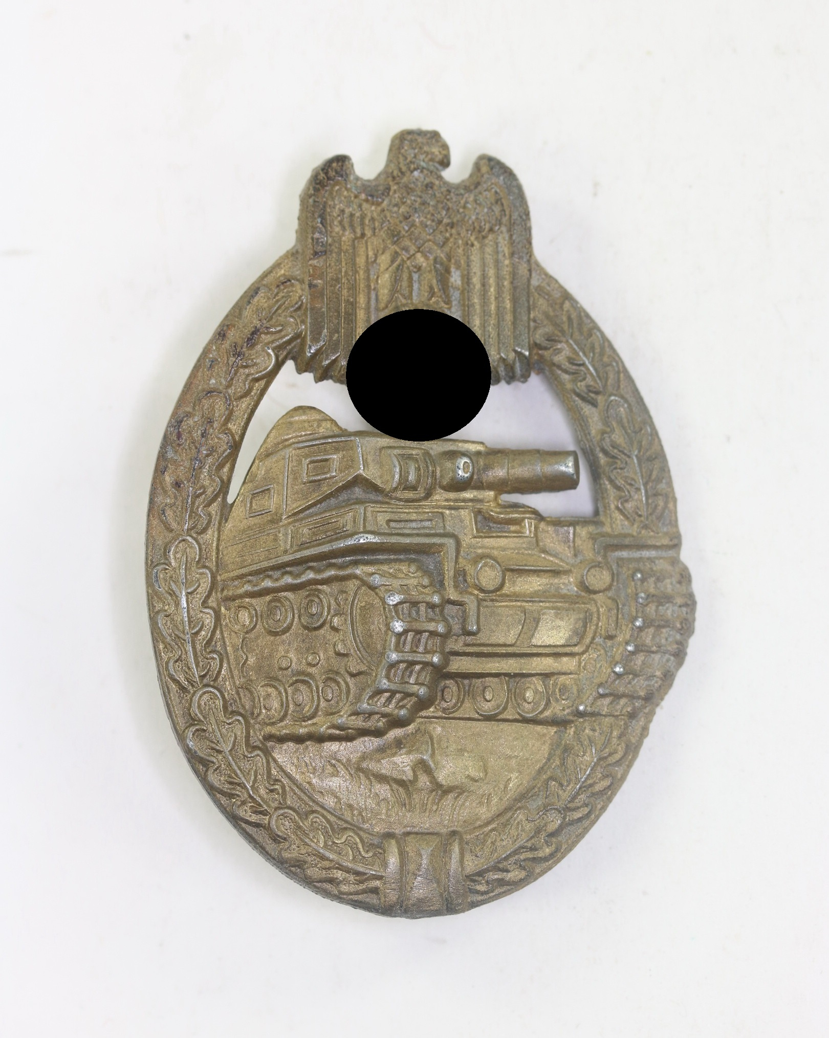 _panzerkampfabzeichen_in_bronze_hst Bronze Panzer Assault Badge. Maker ÜÜ (E.F. Wiedmann, Frankfurt a.M.) – Bild 1